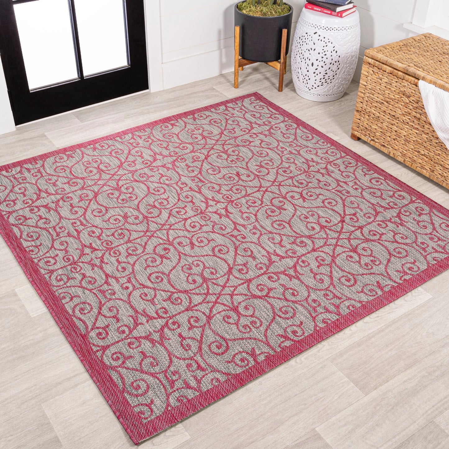 Tapis d'intérieur/extérieur texturé JONATHAN Y Ourika