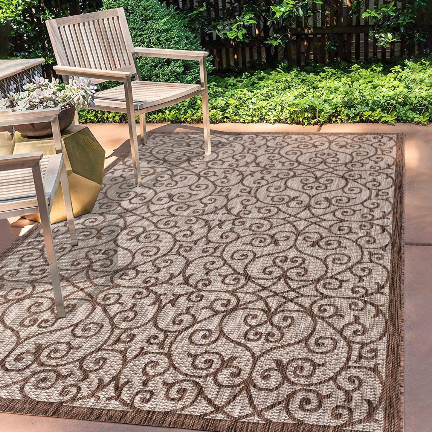 Tapis d'intérieur/extérieur texturé JONATHAN Y Ourika