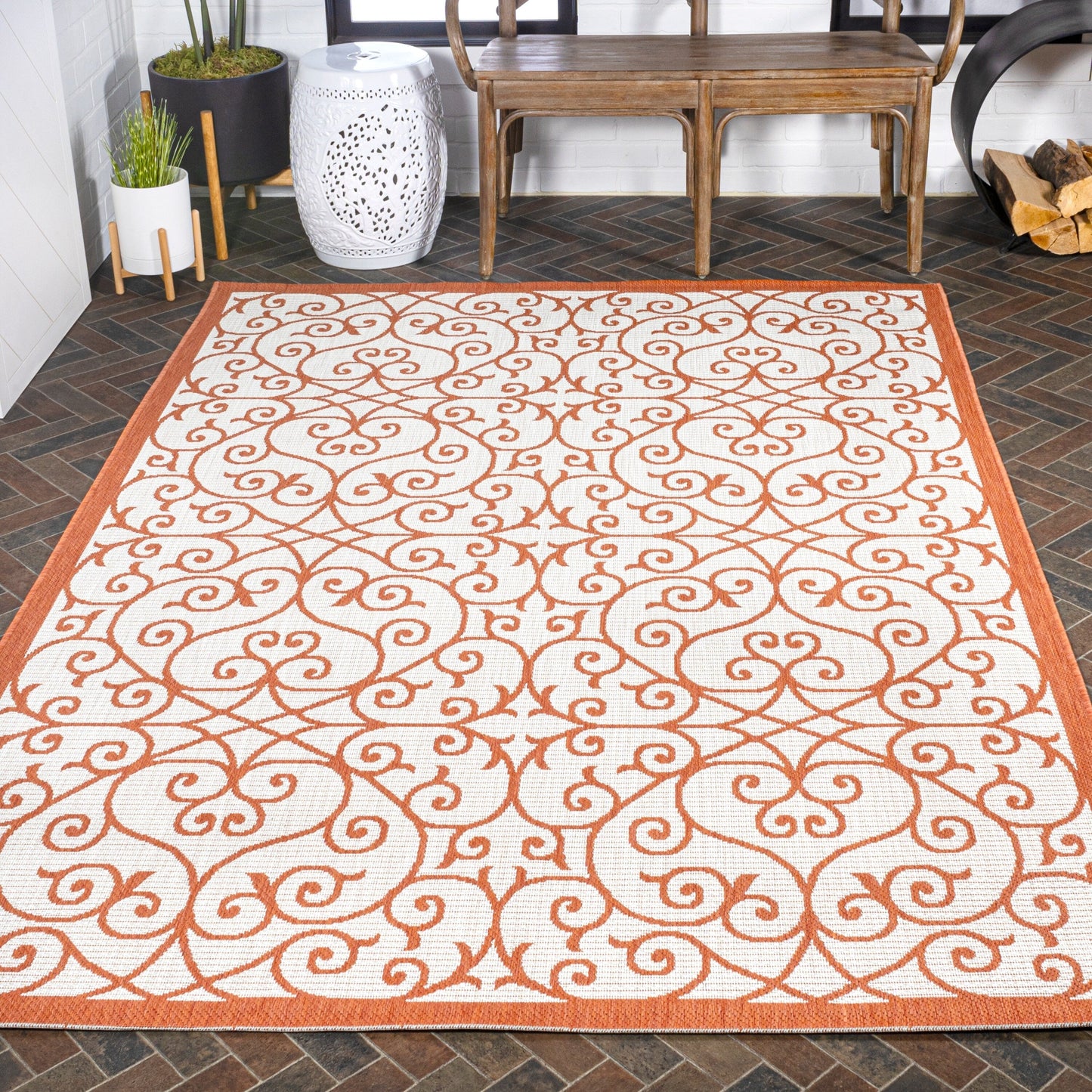 Tapis d'intérieur/extérieur texturé JONATHAN Y Ourika