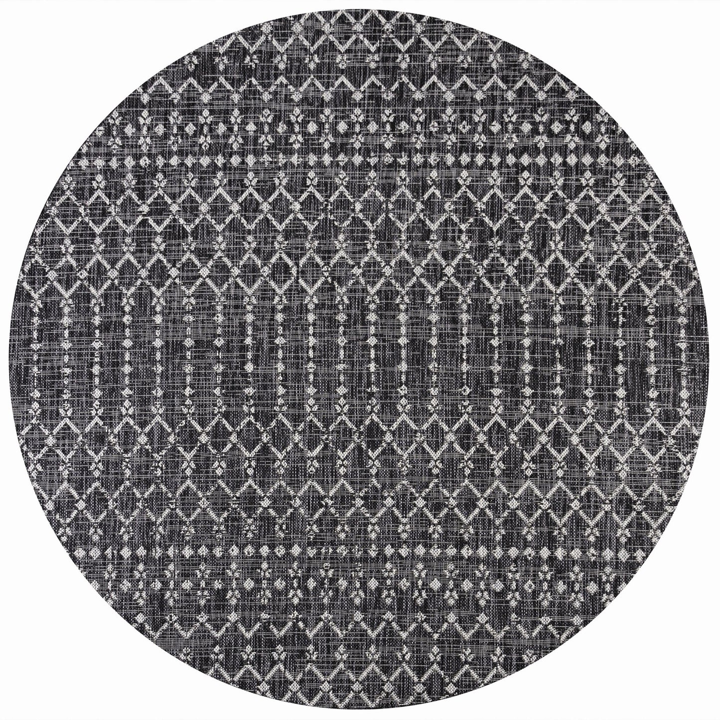 Tapis d'intérieur/extérieur à tissage géométrique marocain JONATHAN Y Trebol