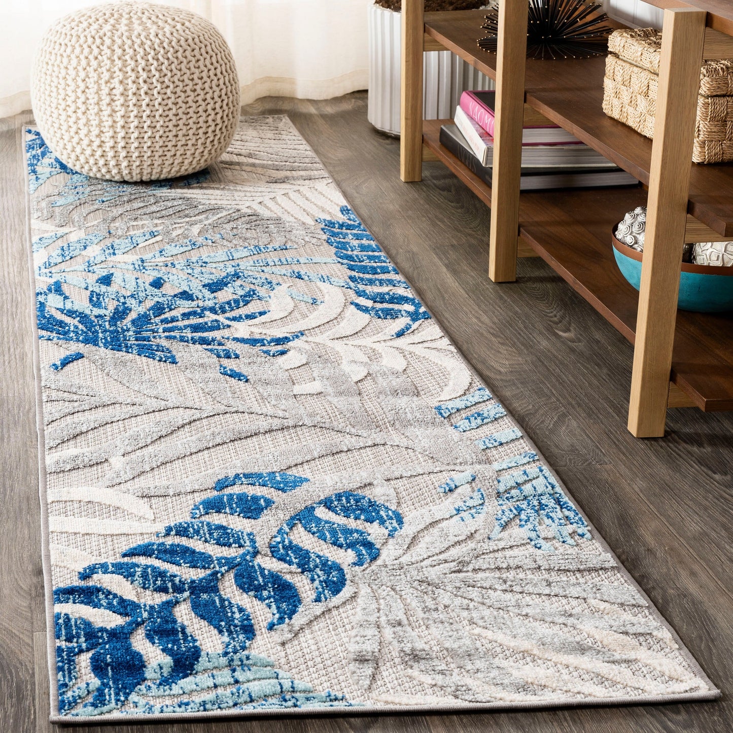 Tapis d'intérieur/extérieur à feuilles de palmier JONATHAN Y Aydin
