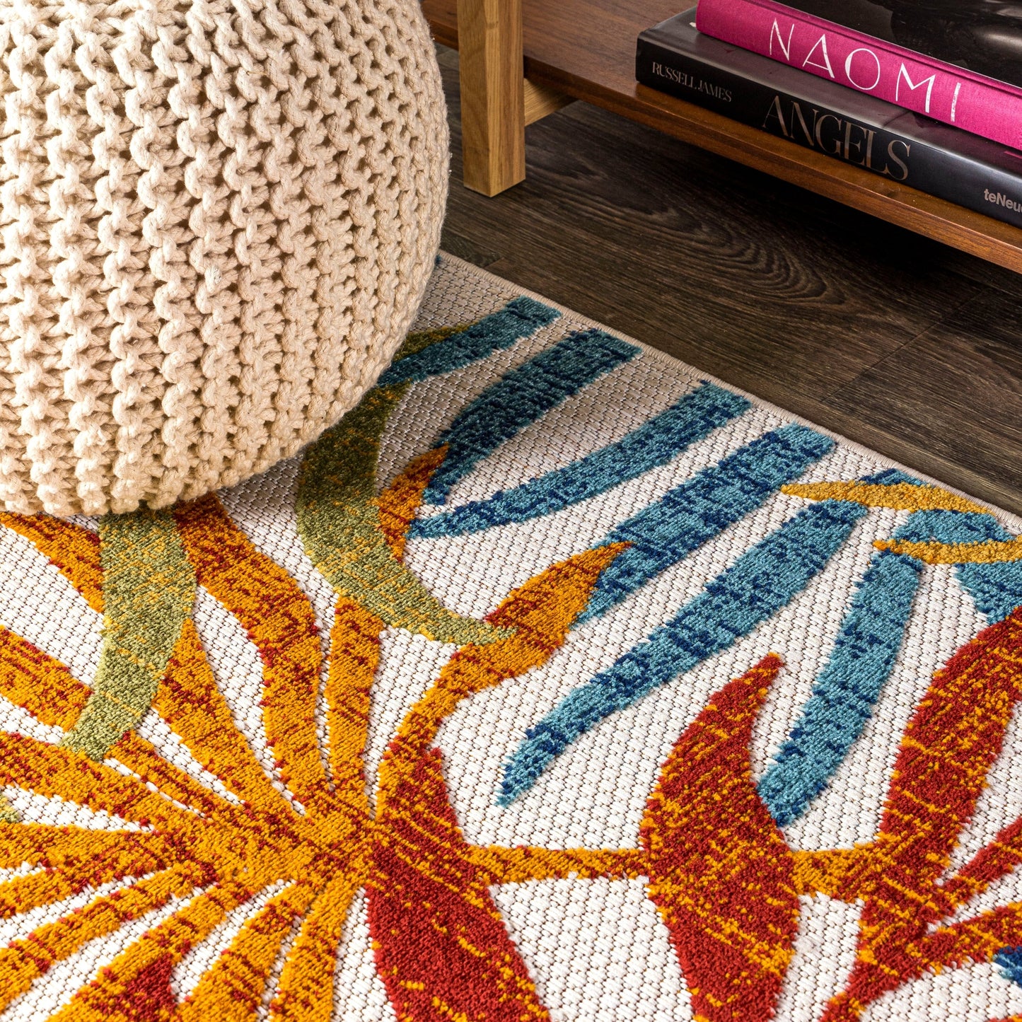 Tapis d'intérieur/extérieur à feuilles de palmier JONATHAN Y Aydin