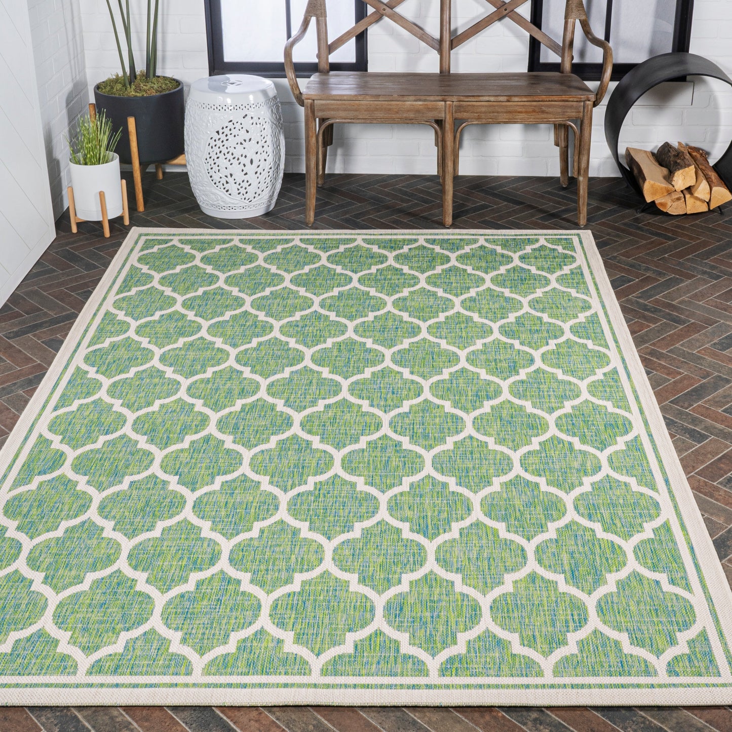Tapis d'intérieur/extérieur texturé JONATHAN Y Zinnia