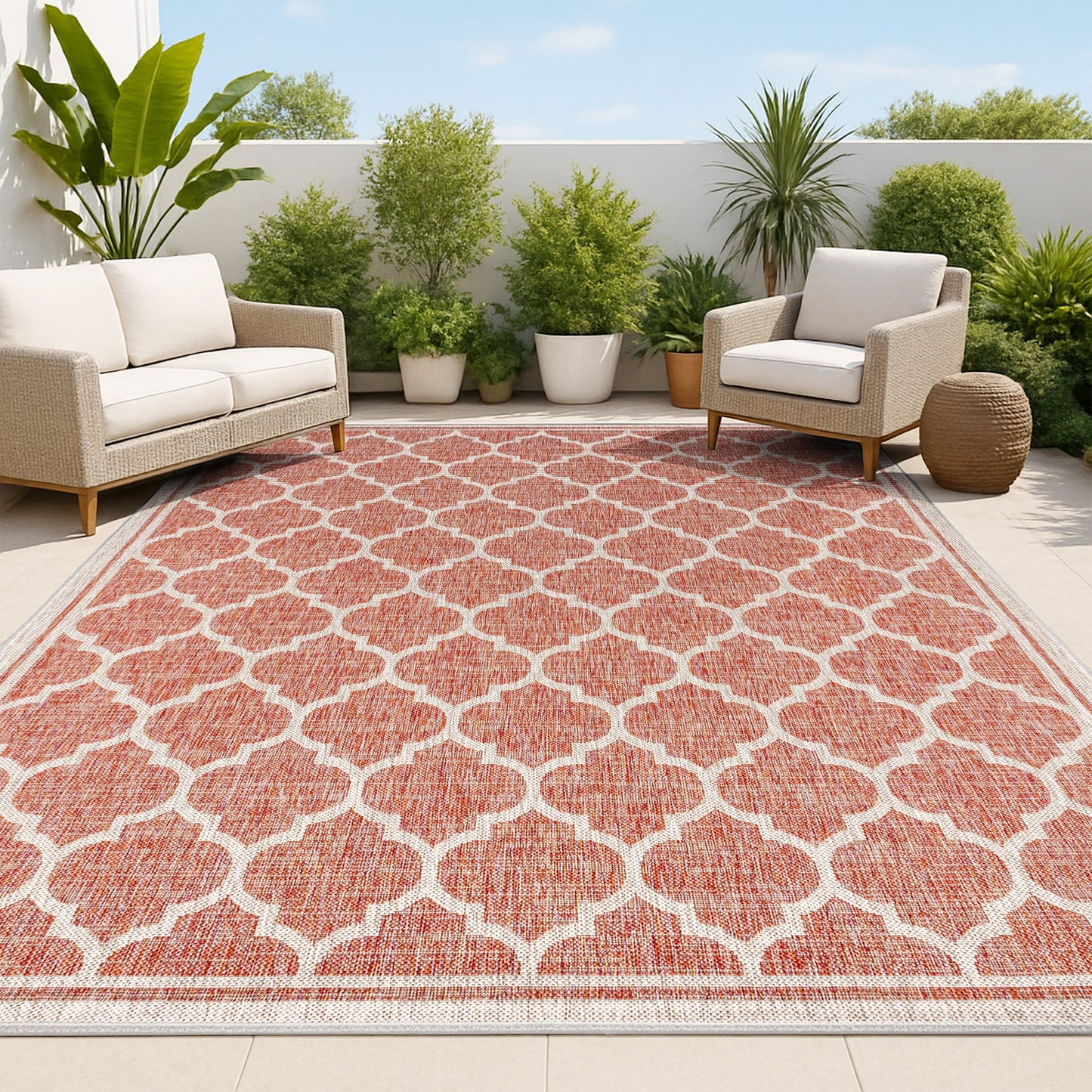 Tapis d'intérieur/extérieur texturé JONATHAN Y Zinnia
