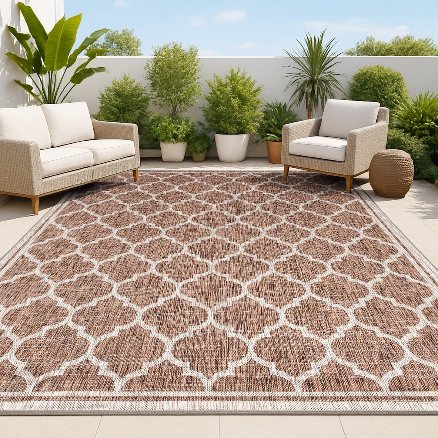 Tapis d'intérieur/extérieur texturé JONATHAN Y Zinnia