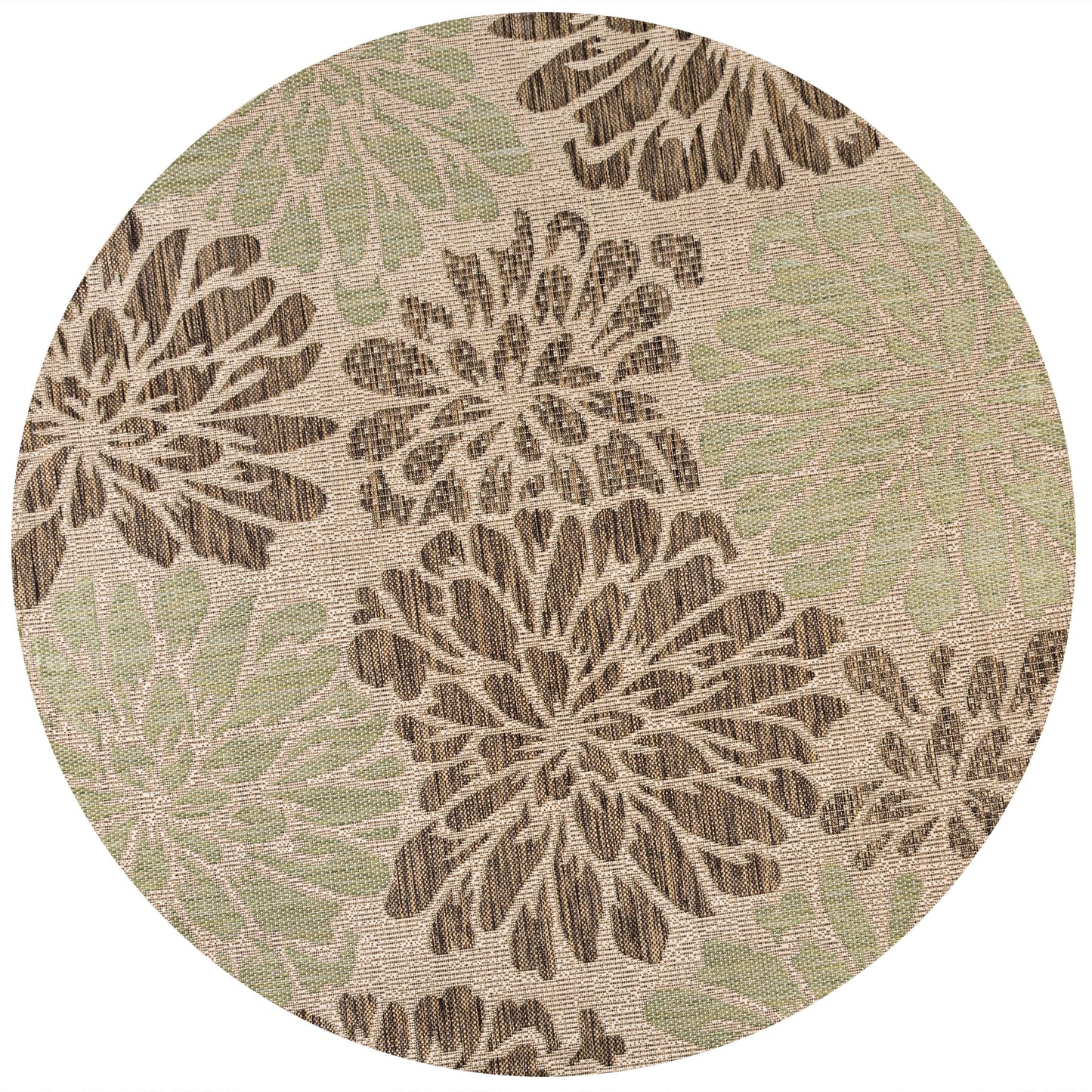Tapis d'intérieur/extérieur à tissage texturé floral JONATHAN Y