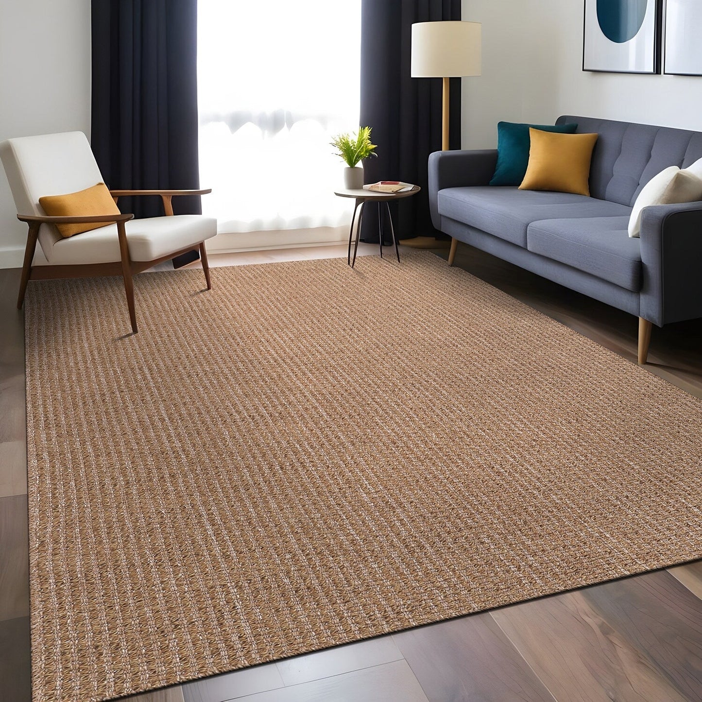 Tapis Beverly Rug en jute facile à nettoyer et ne perd pas ses poils