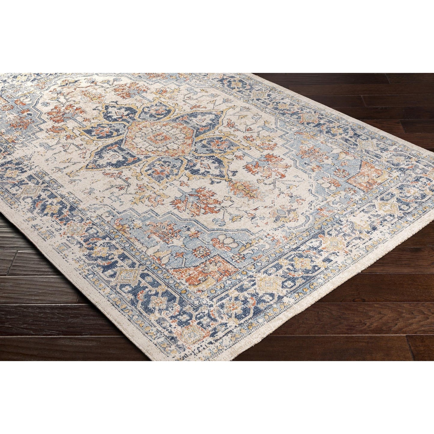 Tapis d'extérieur traditionnel médaillon Livabliss Huntington Beach remis au goût du jour
