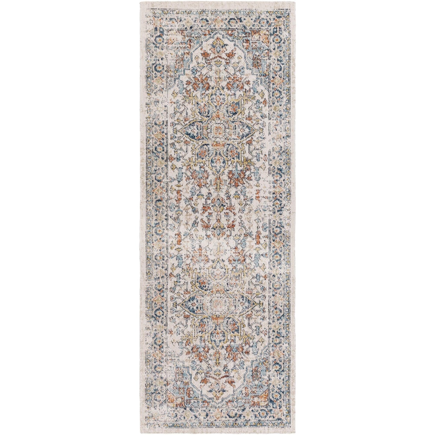 Tapis d'extérieur traditionnel médaillon Livabliss Huntington Beach remis au goût du jour
