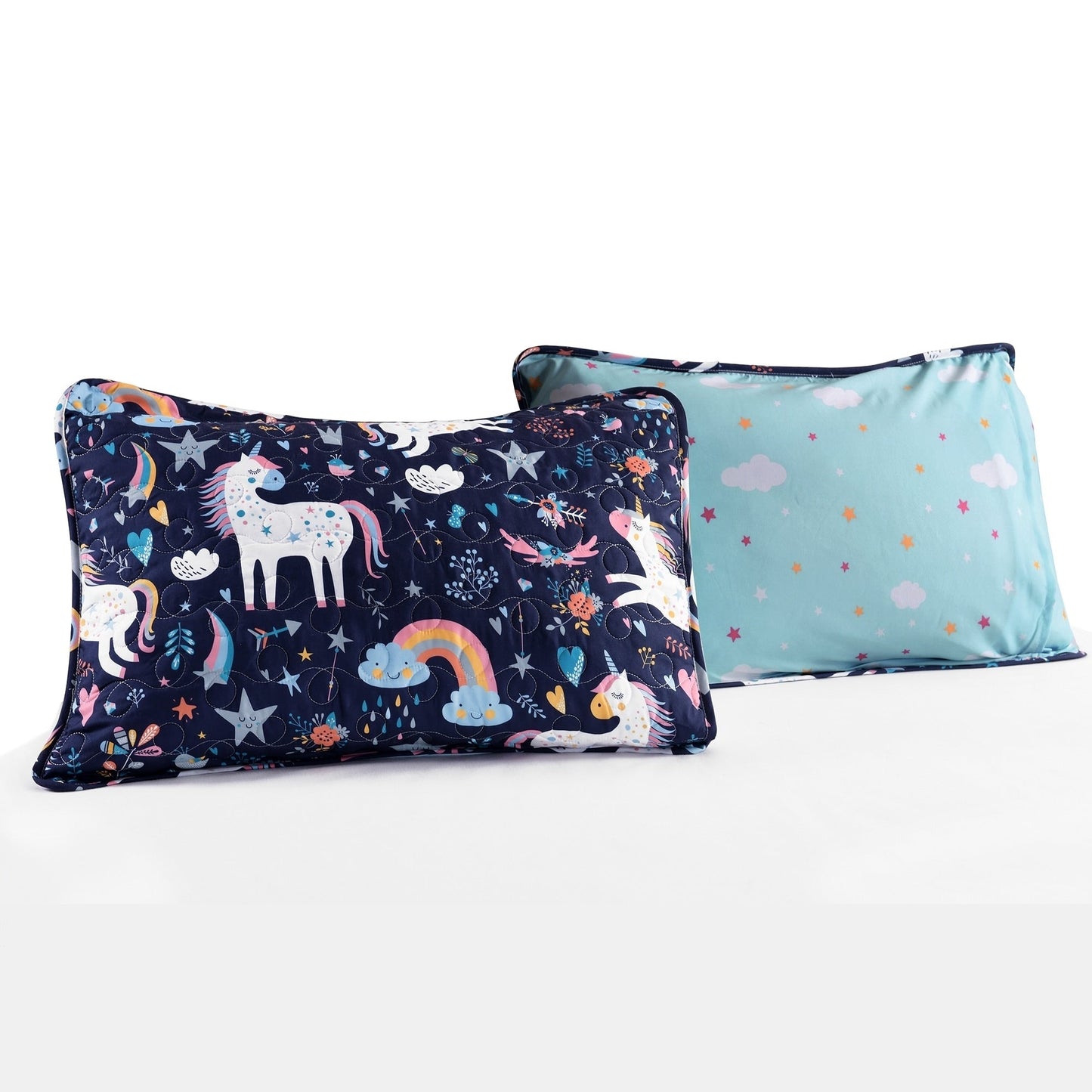 Ensemble de courtepointe à motif licorne/cœur Marguerite Porch & Den