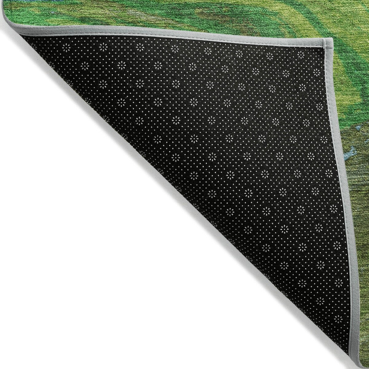 Tapis Chantille abstrait à motifs de coups de pinceau, lavable en machine, pour intérieur et extérieur