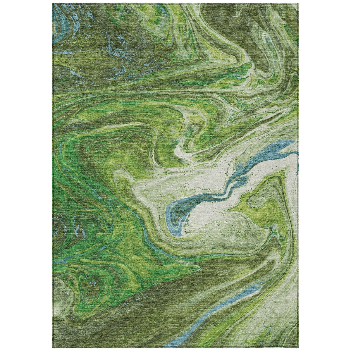 Tapis Chantille abstrait à motifs de coups de pinceau, lavable en machine, pour intérieur et extérieur