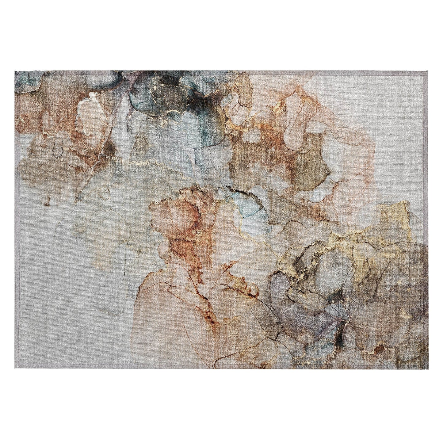 Tapis Chantille abstrait lavable en machine pour intérieur/extérieur