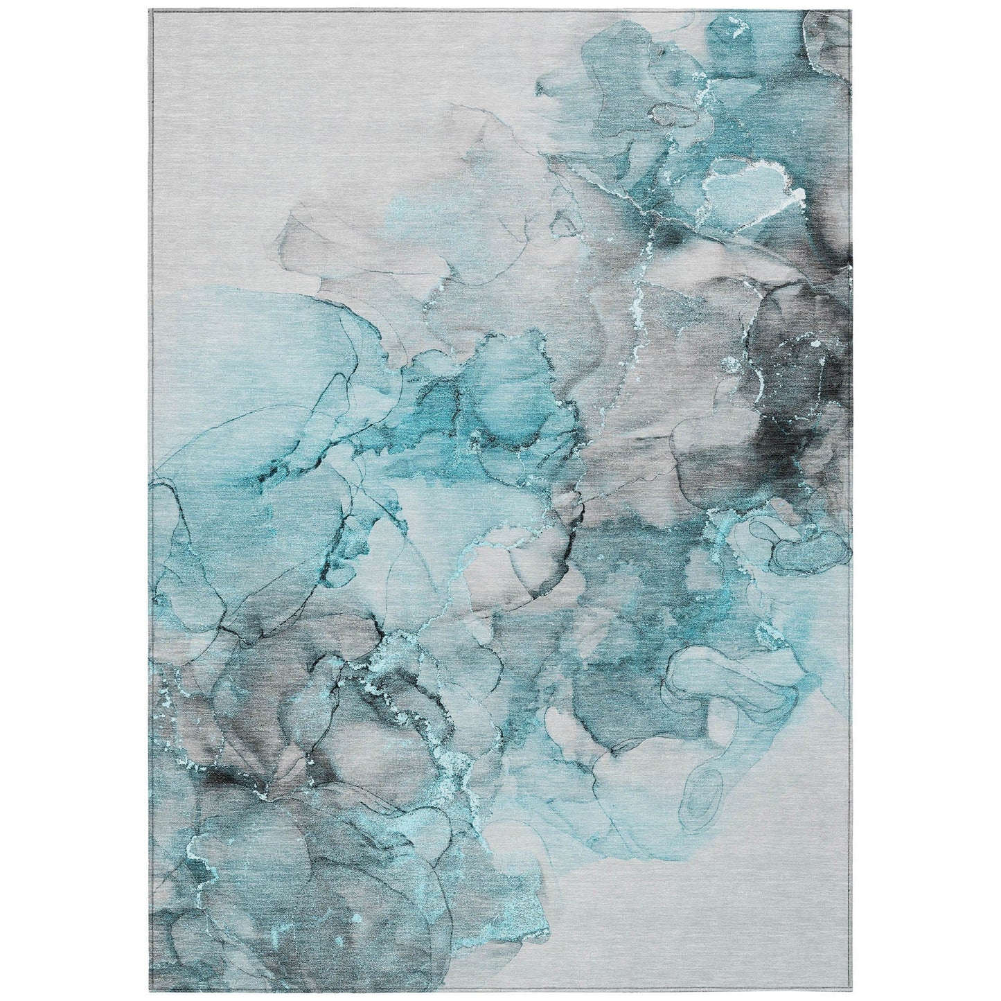 Tapis Chantille abstrait lavable en machine pour intérieur/extérieur