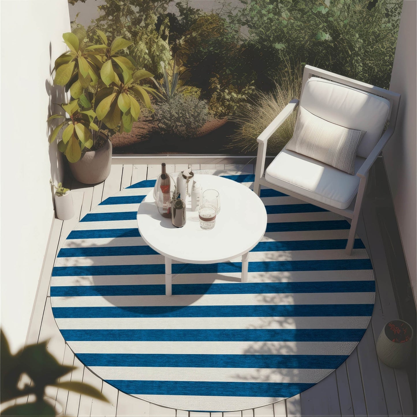 Tapis Chantille à rayures Cabana lavable en machine pour intérieur/extérieur