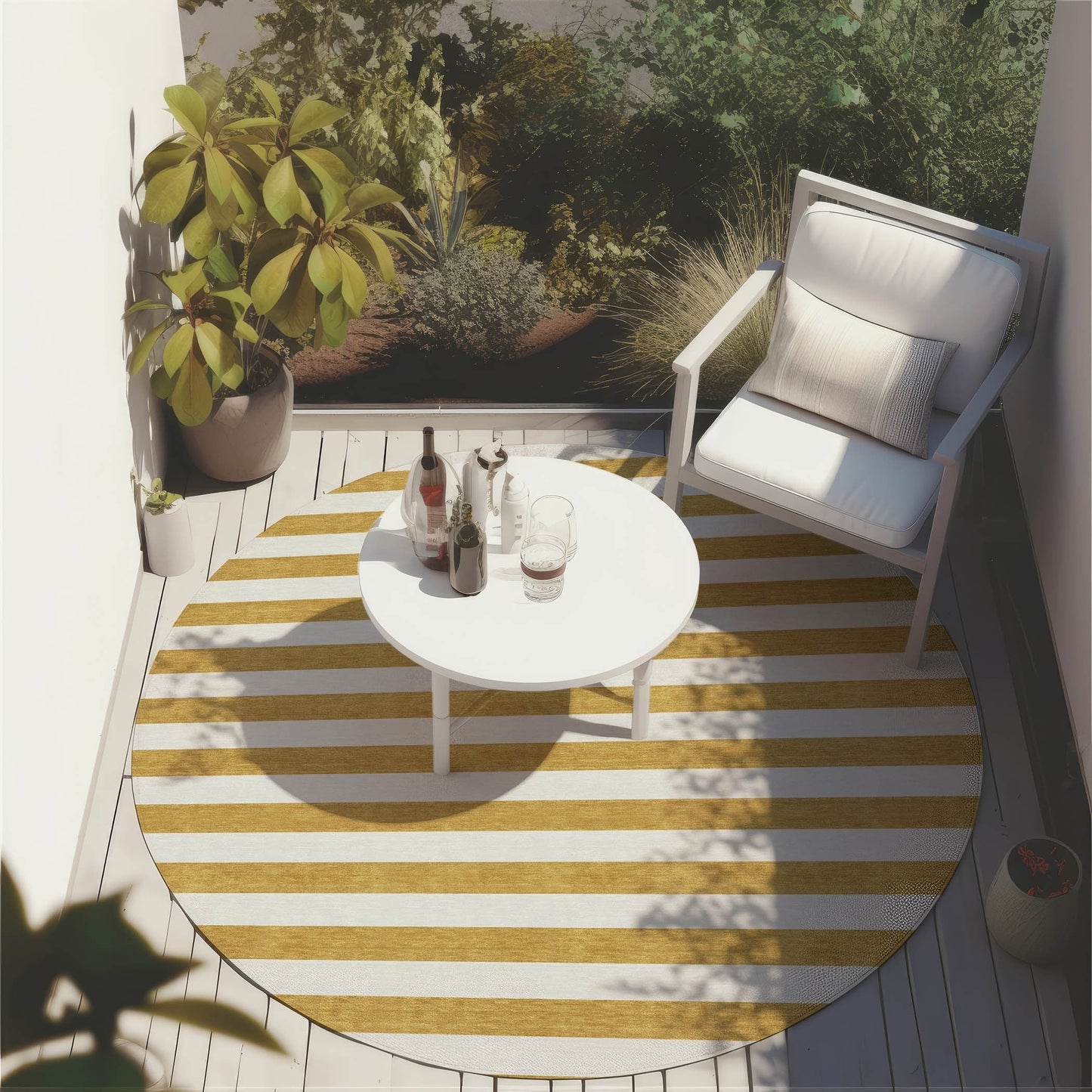 Tapis Chantille à rayures Cabana lavable en machine pour intérieur/extérieur