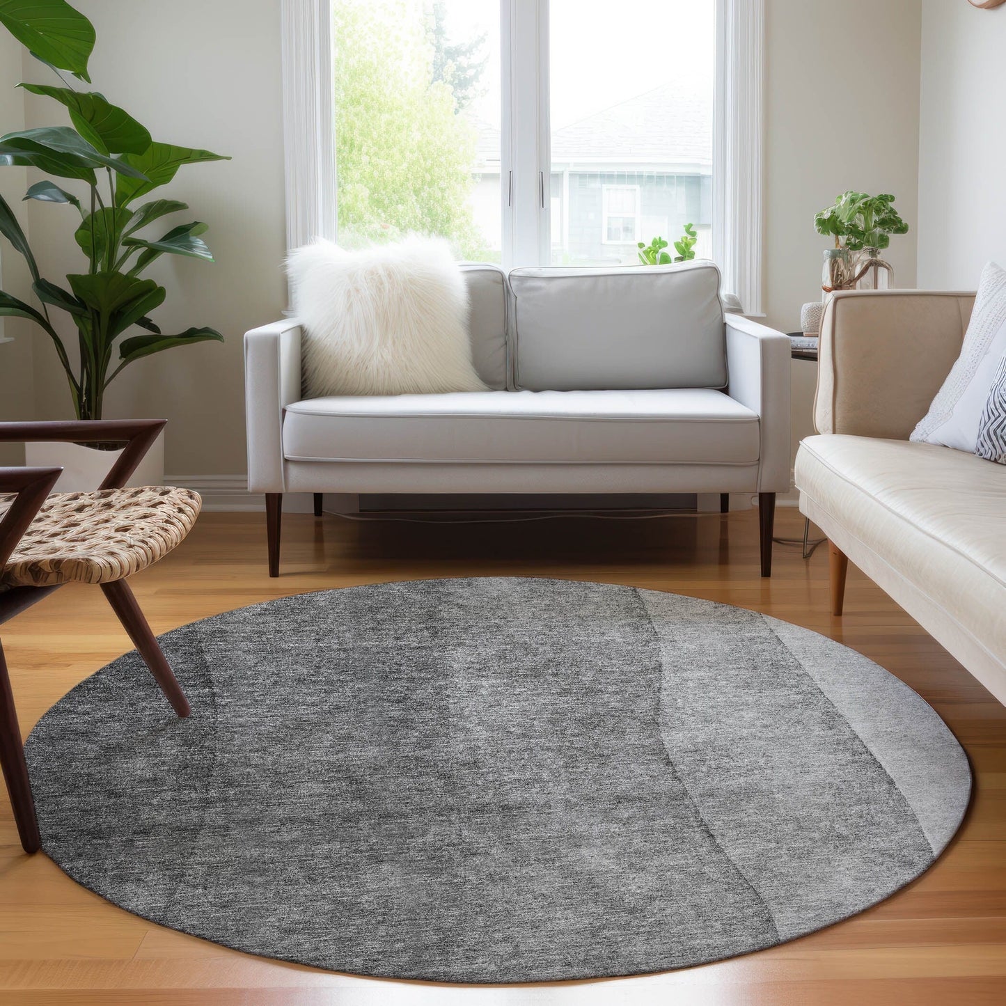 Tapis Chantille contemporain ombré lavable en machine pour intérieur/extérieur