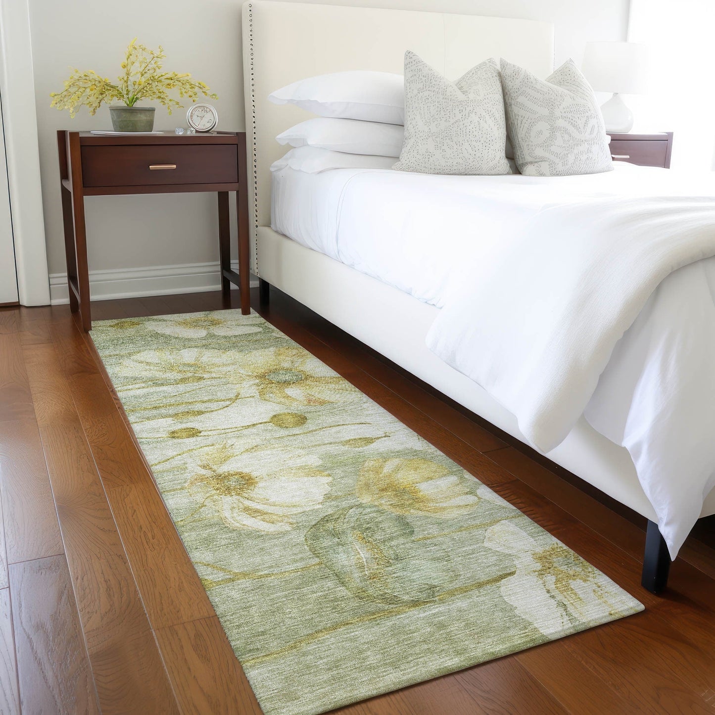 Tapis floral moderne Chantille lavable en machine pour intérieur/extérieur