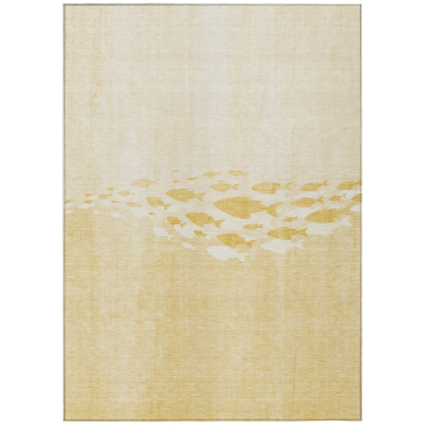 Tapis Chantille moderne Sea Life lavable en machine pour intérieur/extérieur