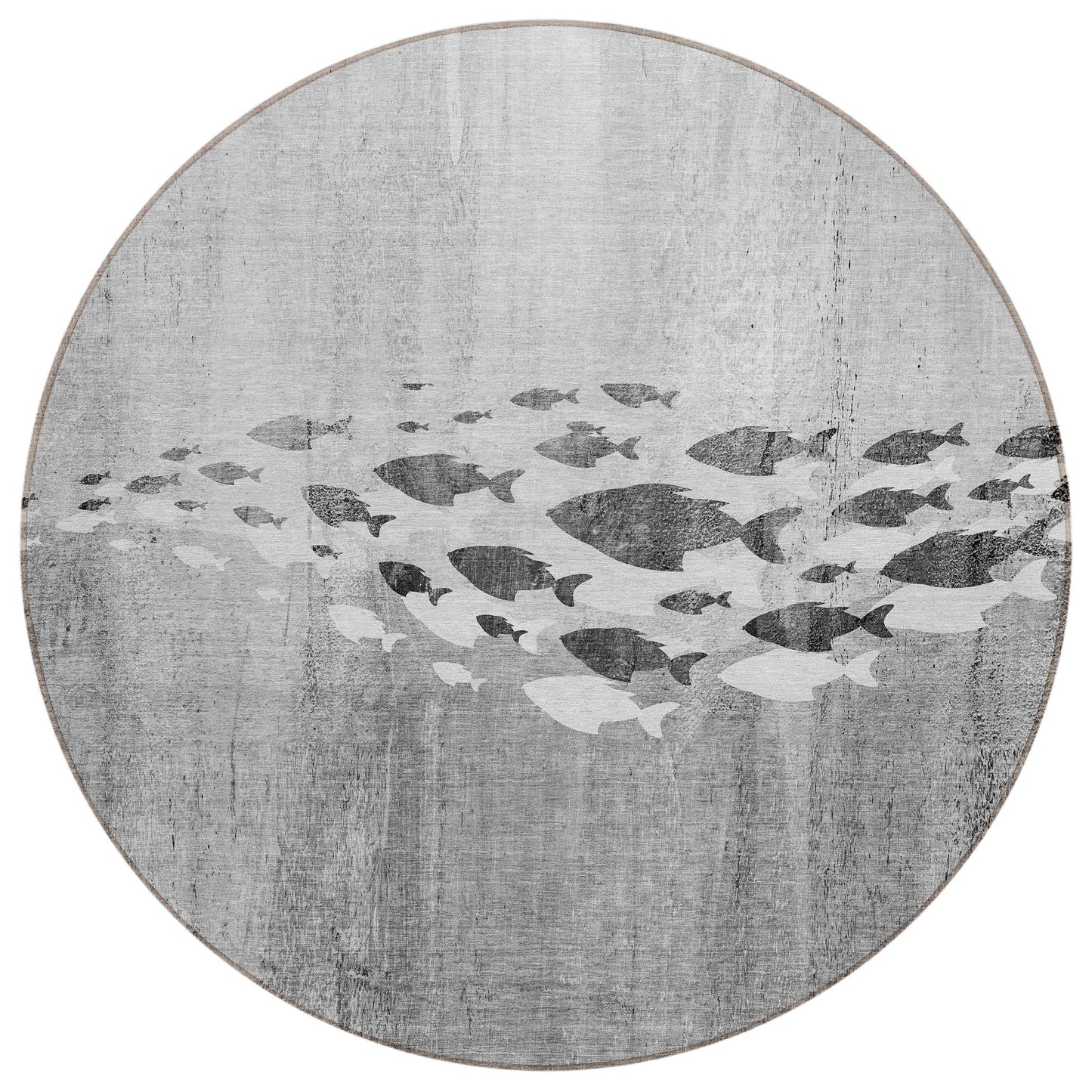 Tapis Chantille moderne Sea Life lavable en machine pour intérieur/extérieur