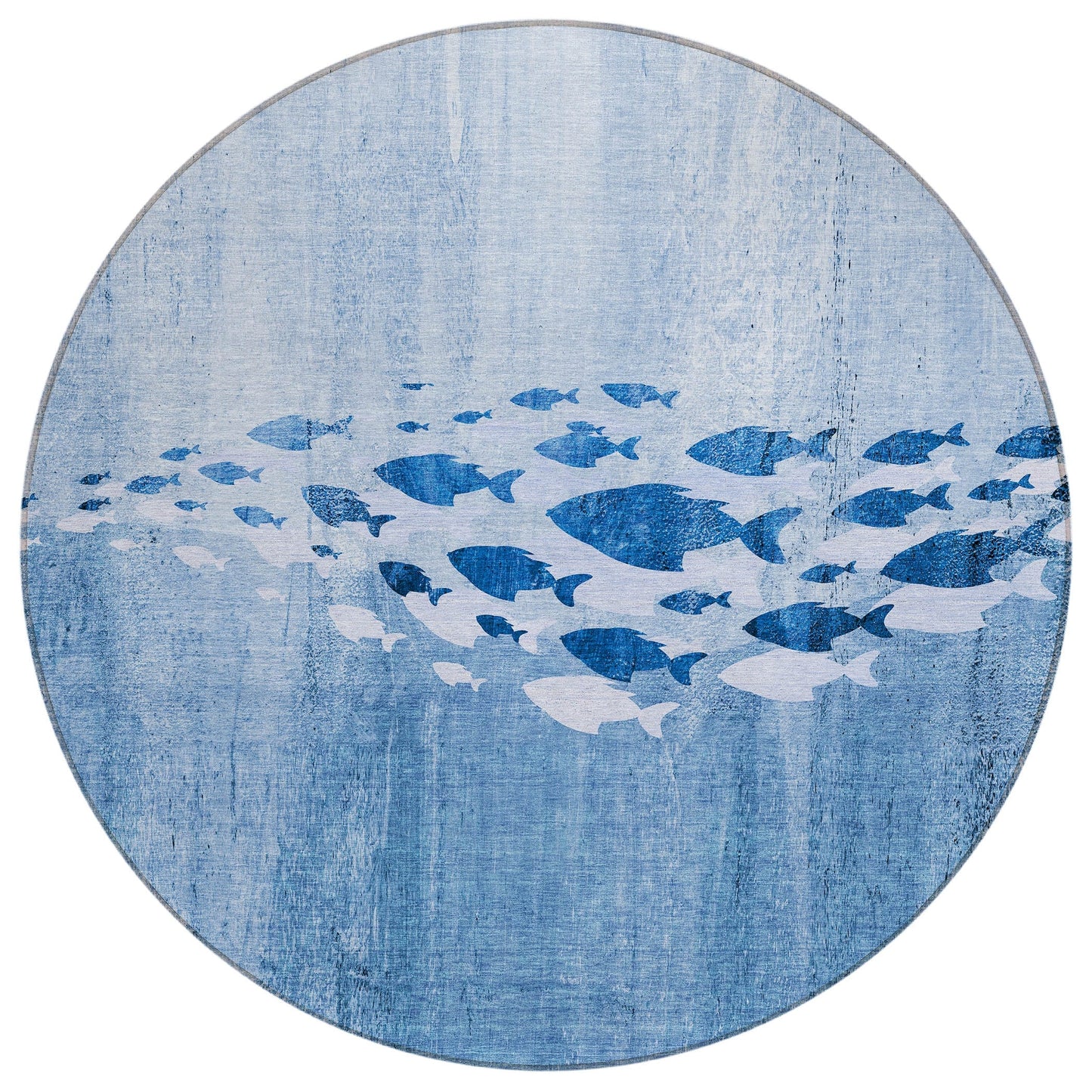 Tapis Chantille moderne Sea Life lavable en machine pour intérieur/extérieur