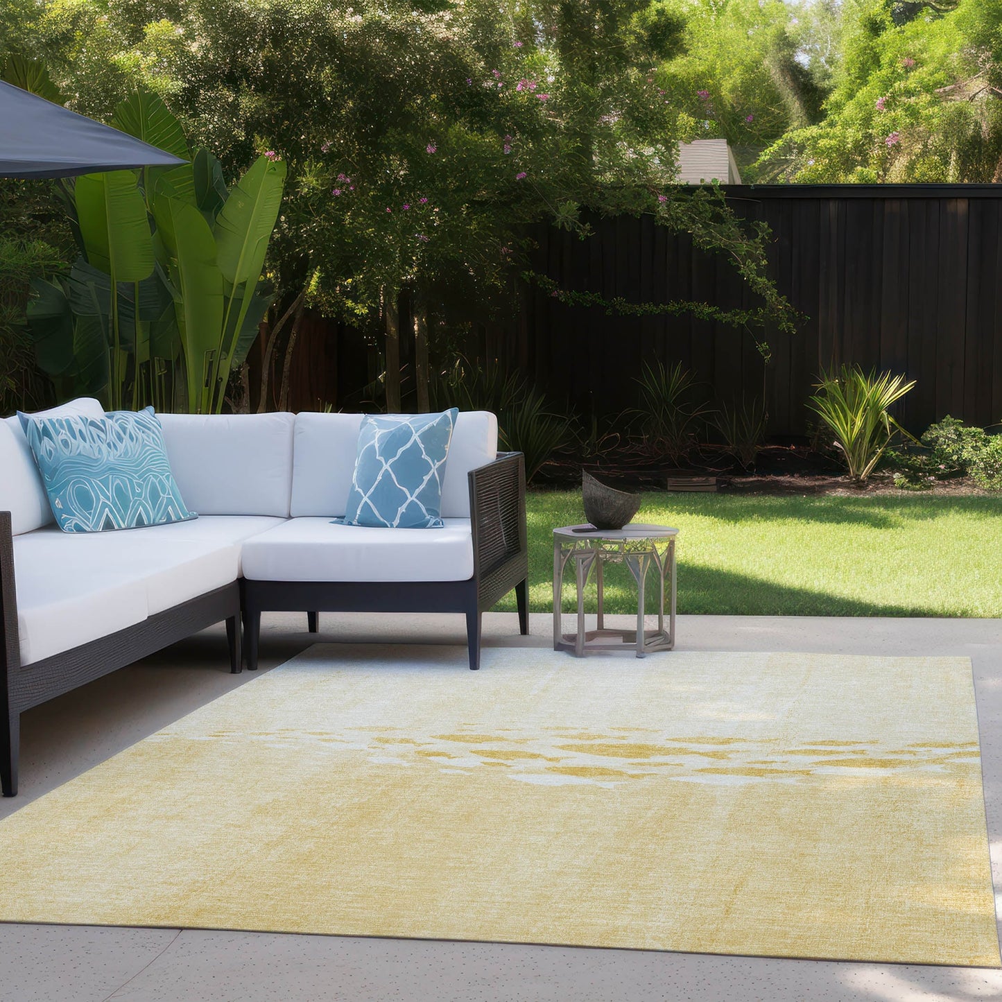 Tapis Chantille moderne Sea Life lavable en machine pour intérieur/extérieur