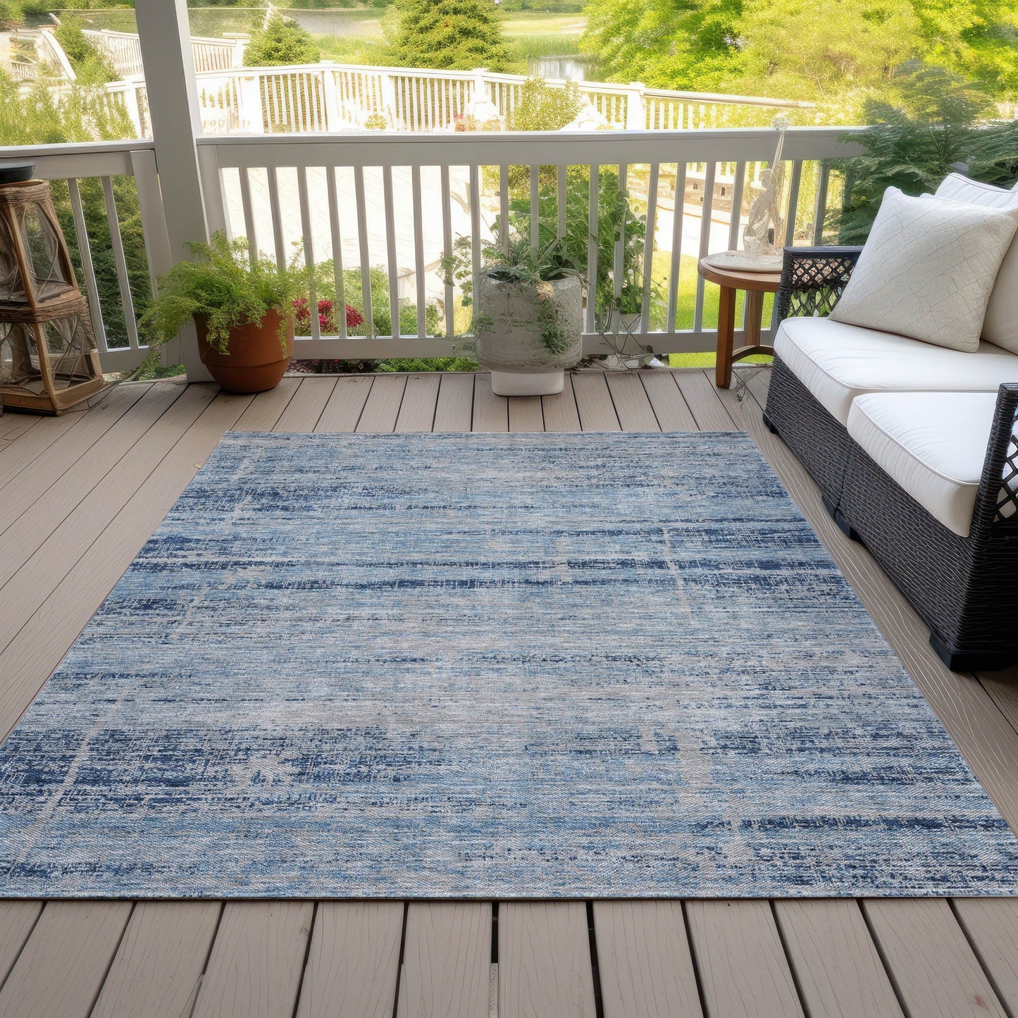 Tapis Chantille Ombre uni lavable en machine pour intérieur/extérieur