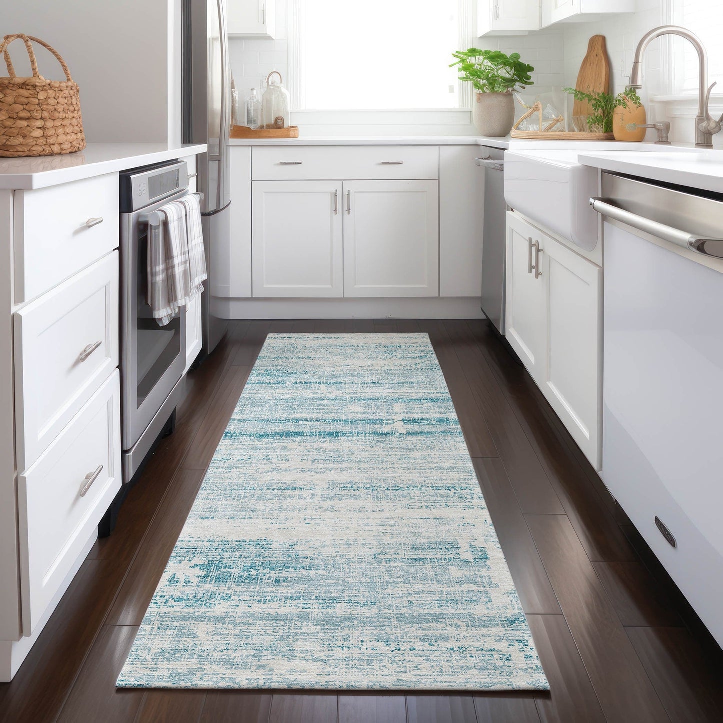 Tapis Chantille Ombre uni lavable en machine pour intérieur/extérieur