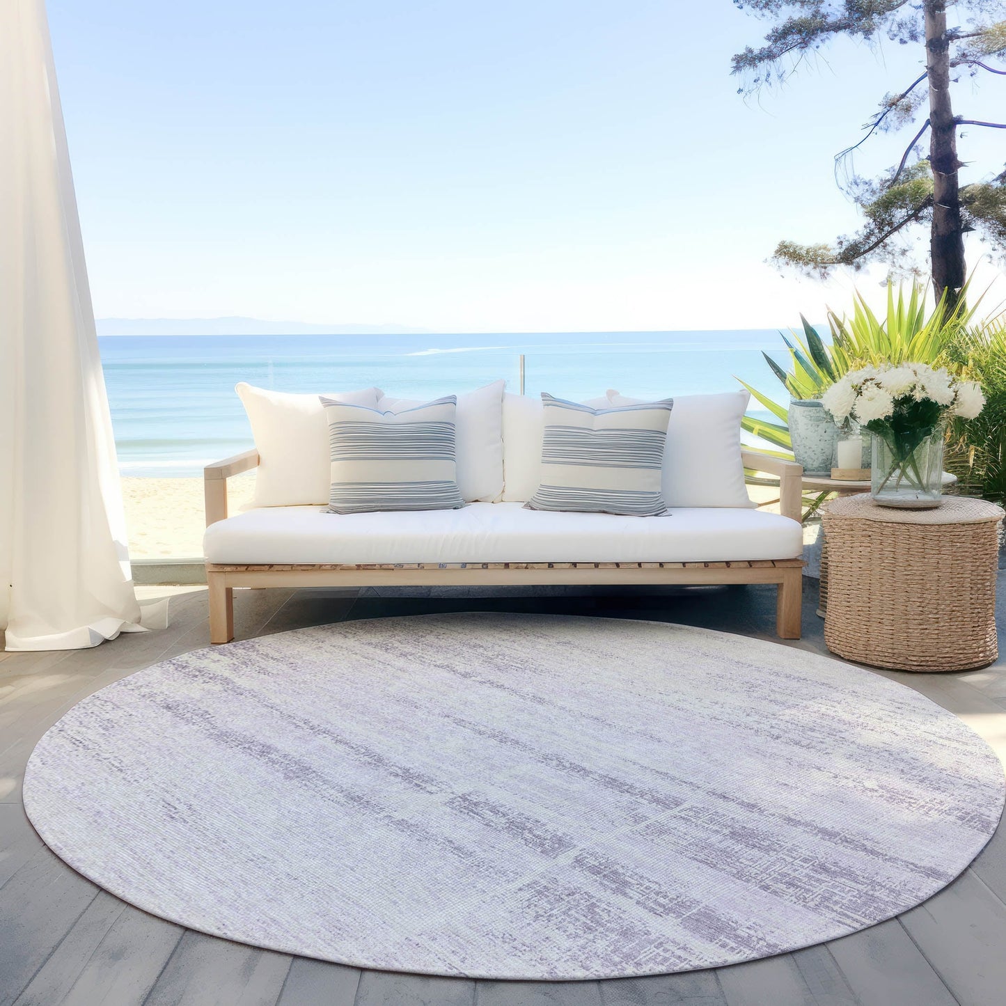 Tapis Chantille Ombre uni lavable en machine pour intérieur/extérieur