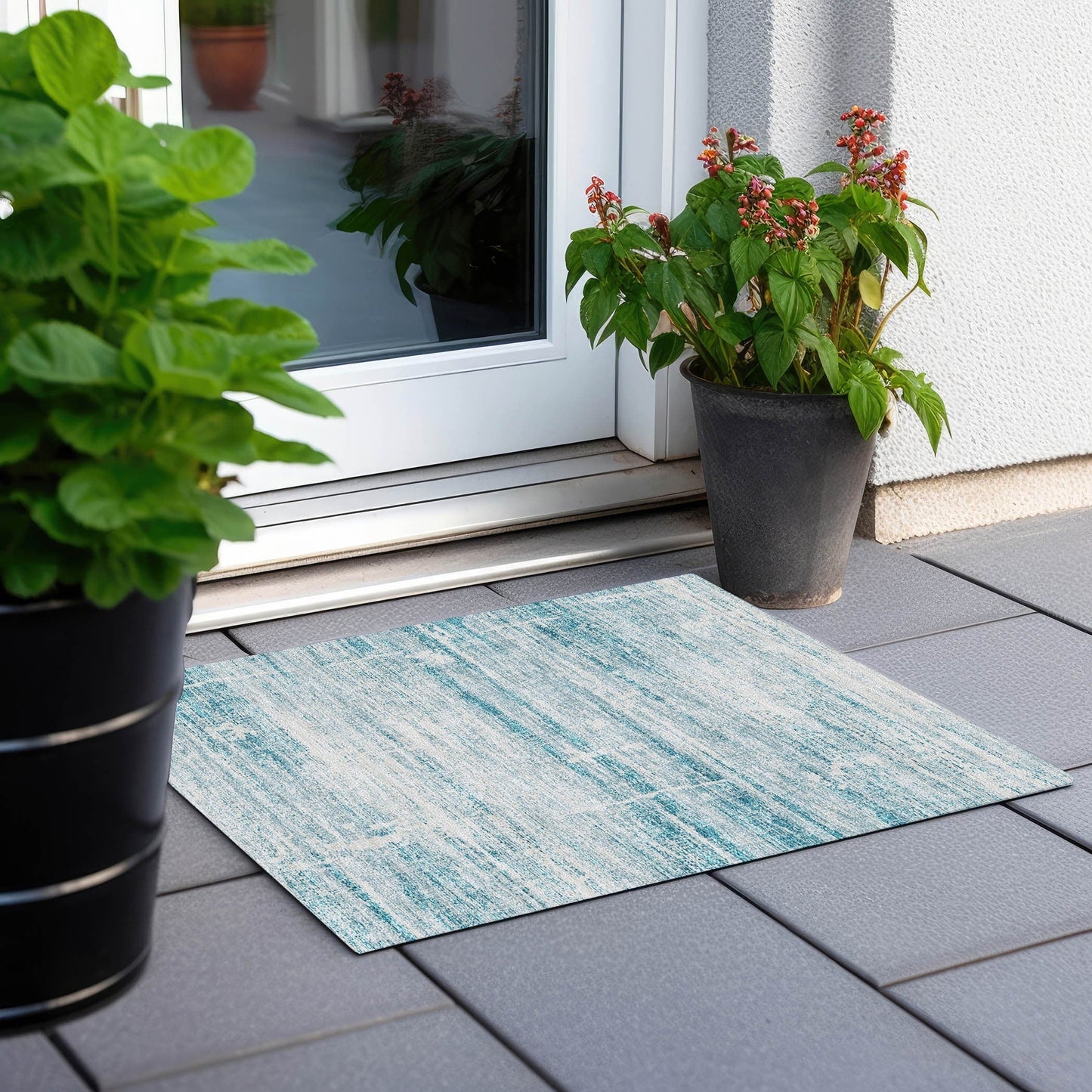 Tapis Chantille Ombre uni lavable en machine pour intérieur/extérieur