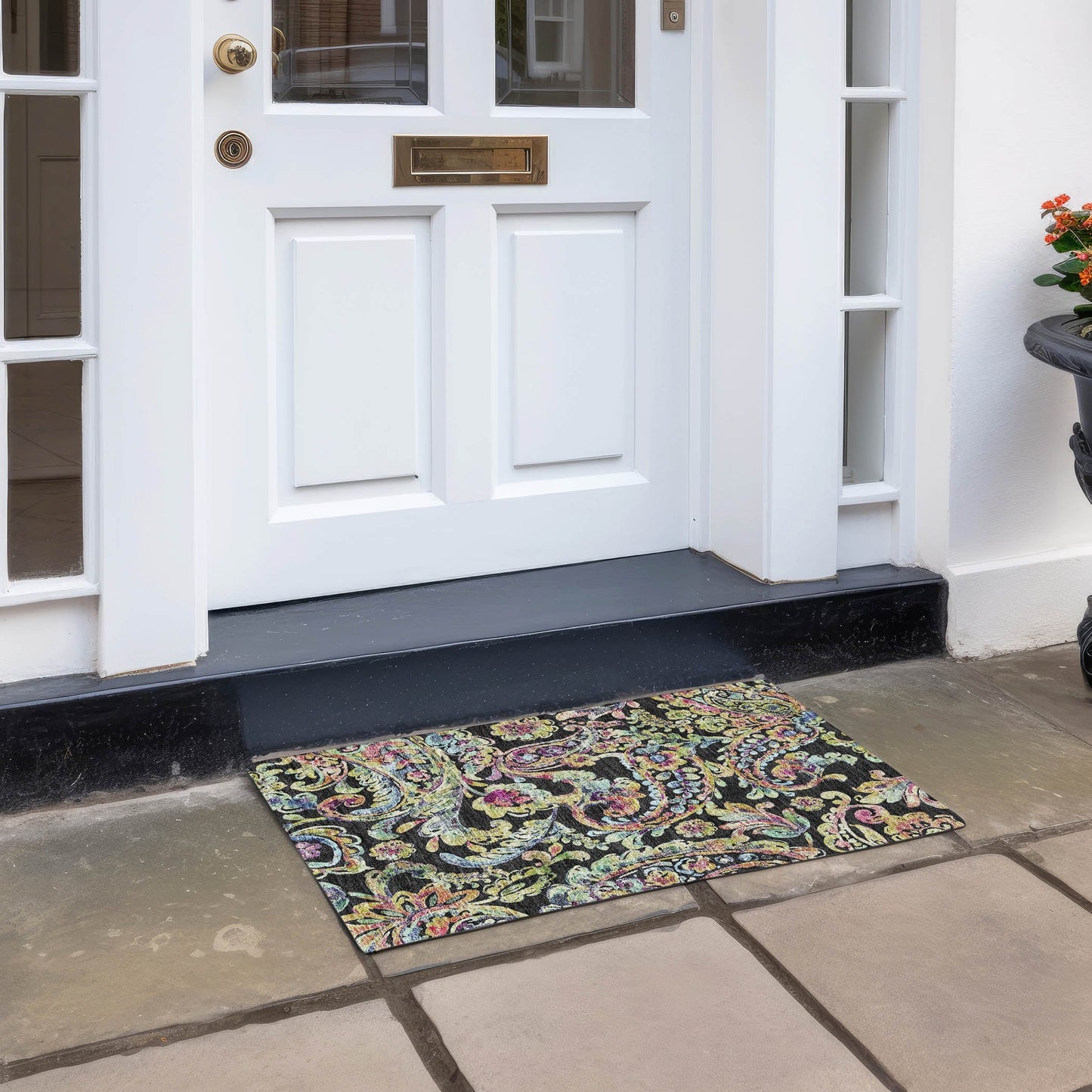 Tapis traditionnel Chantille lavable en machine pour intérieur/extérieur