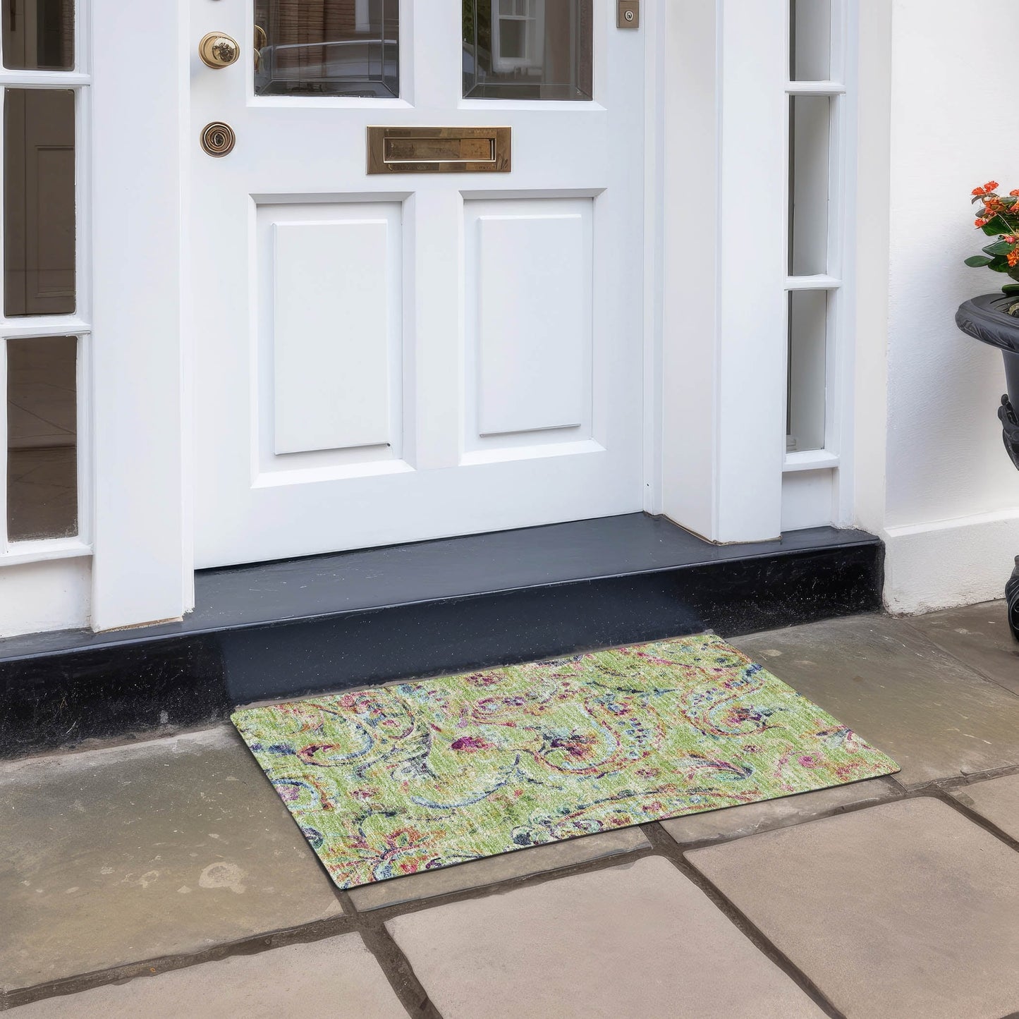 Tapis traditionnel Chantille lavable en machine pour intérieur/extérieur