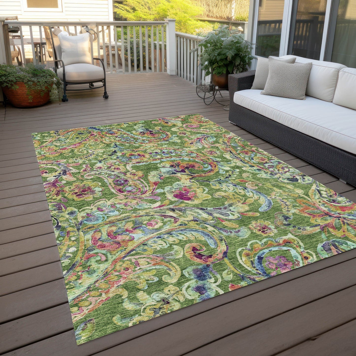 Tapis traditionnel Chantille lavable en machine pour intérieur/extérieur