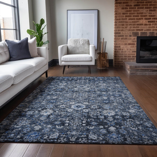 Tapis Chantille traditionnel vintage floral lavable en machine pour intérieur/extérieur