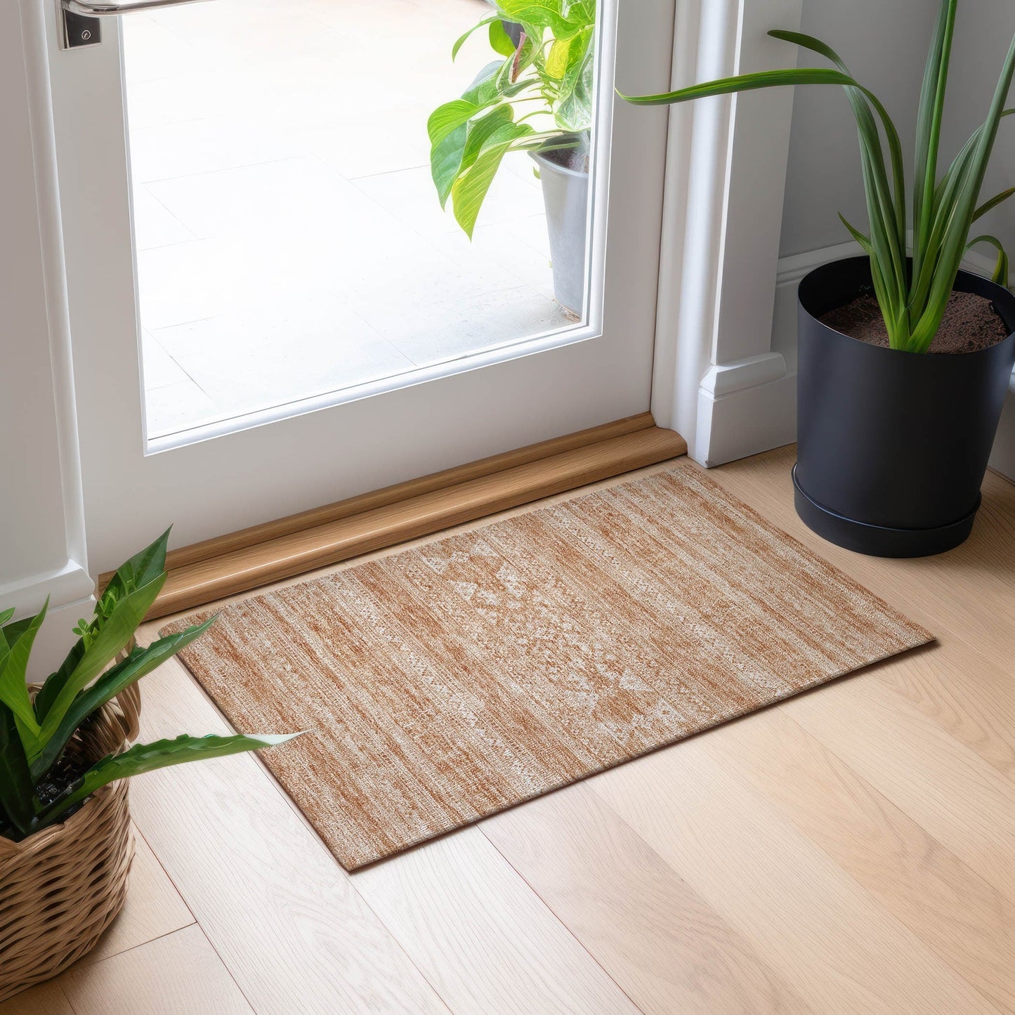 Tapis Chantille Tribal Boho lavable en machine pour intérieur/extérieur