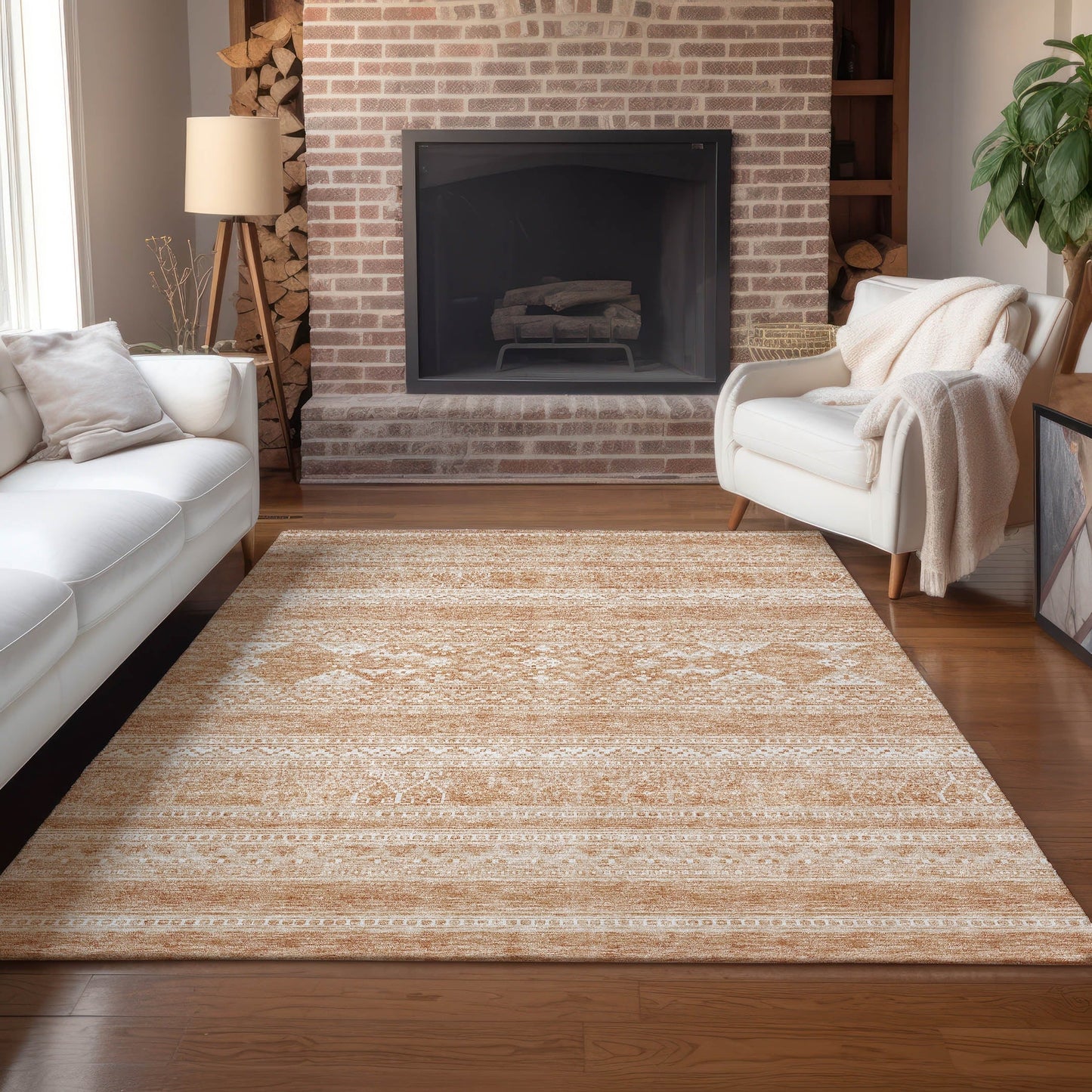 Tapis Chantille Tribal Boho lavable en machine pour intérieur/extérieur