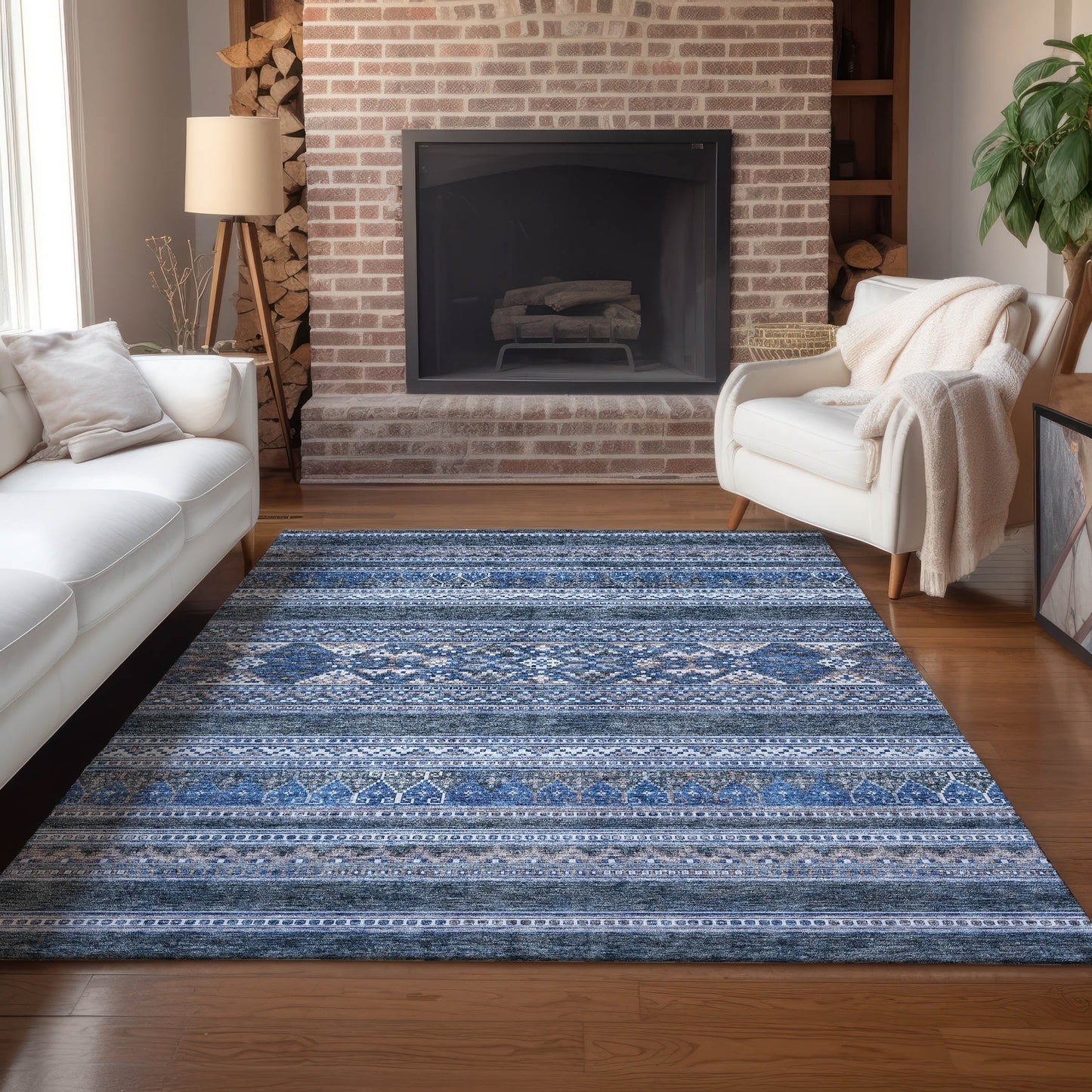 Tapis Chantille Tribal Boho lavable en machine pour intérieur/extérieur
