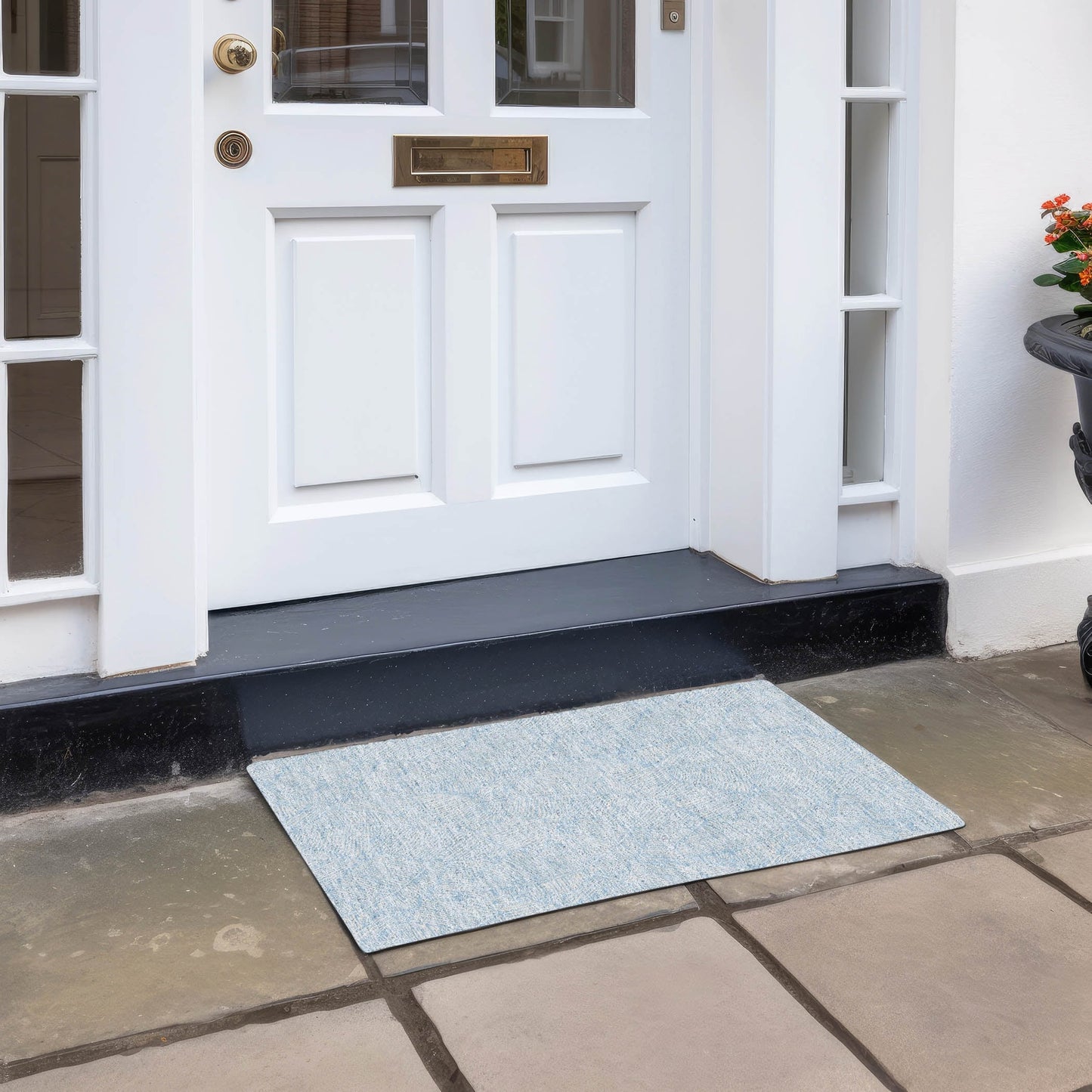 Tapis Chantille Tropical Palm lavable en machine pour intérieur/extérieur