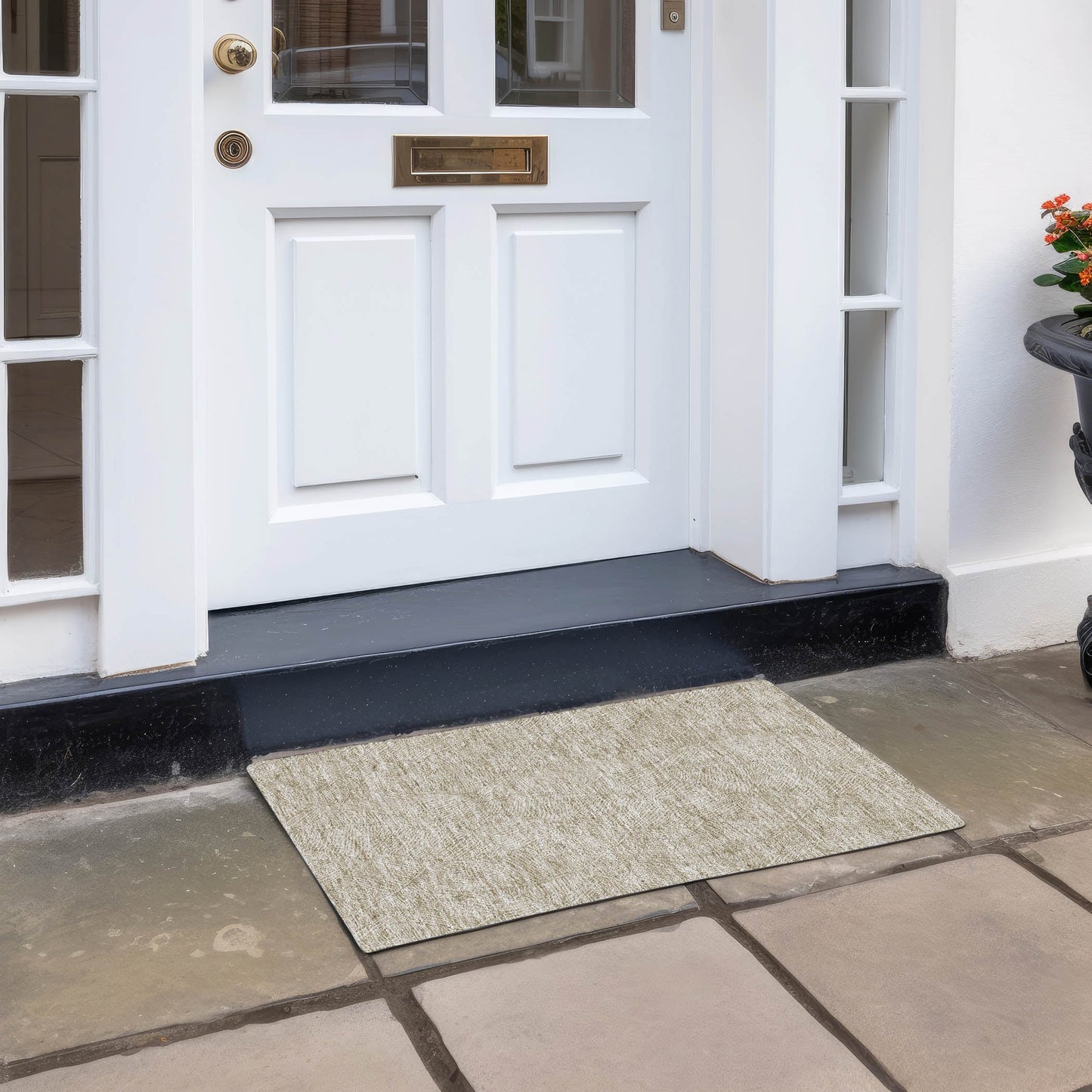 Tapis Chantille Tropical Palm lavable en machine pour intérieur/extérieur