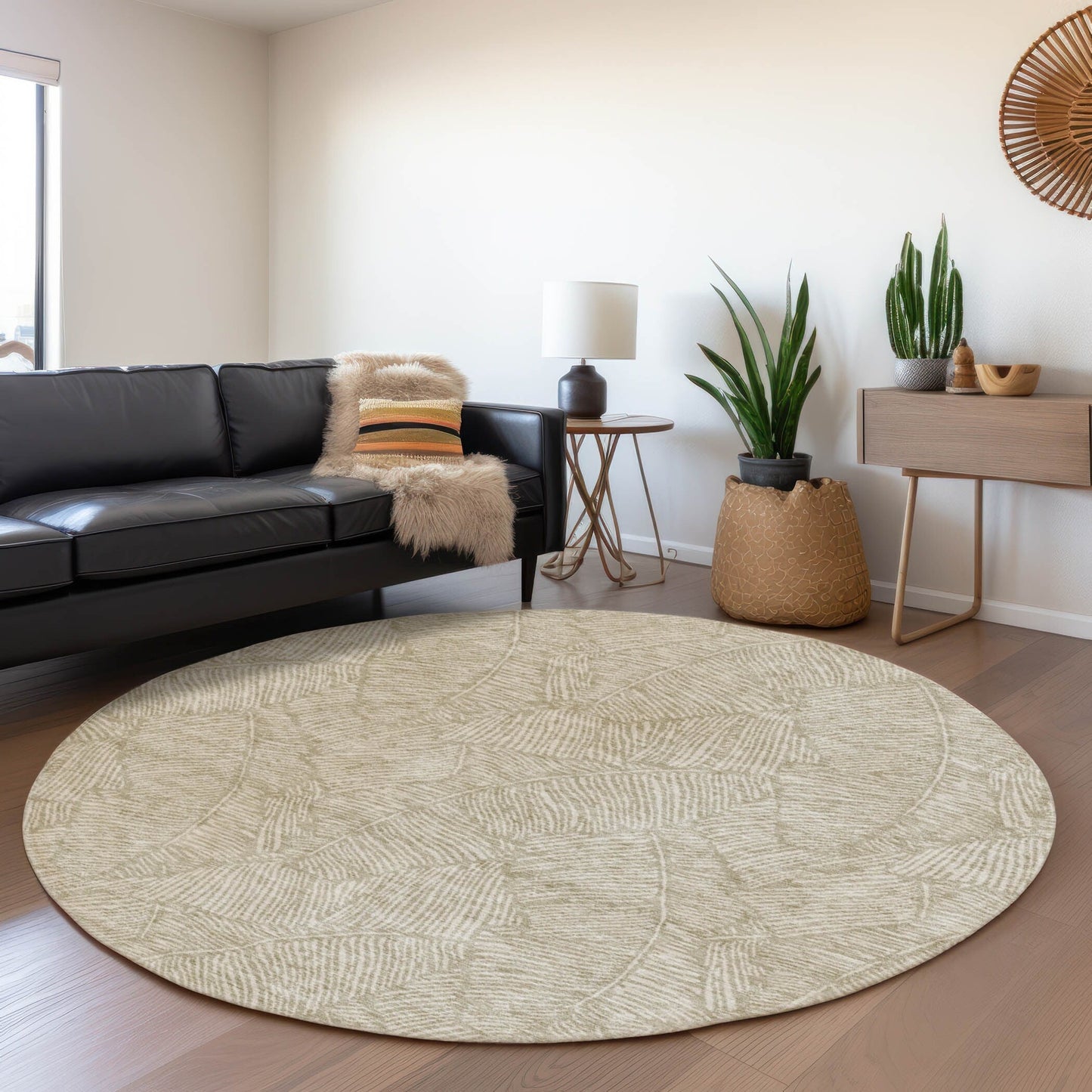 Tapis Chantille Tropical Palm lavable en machine pour intérieur/extérieur