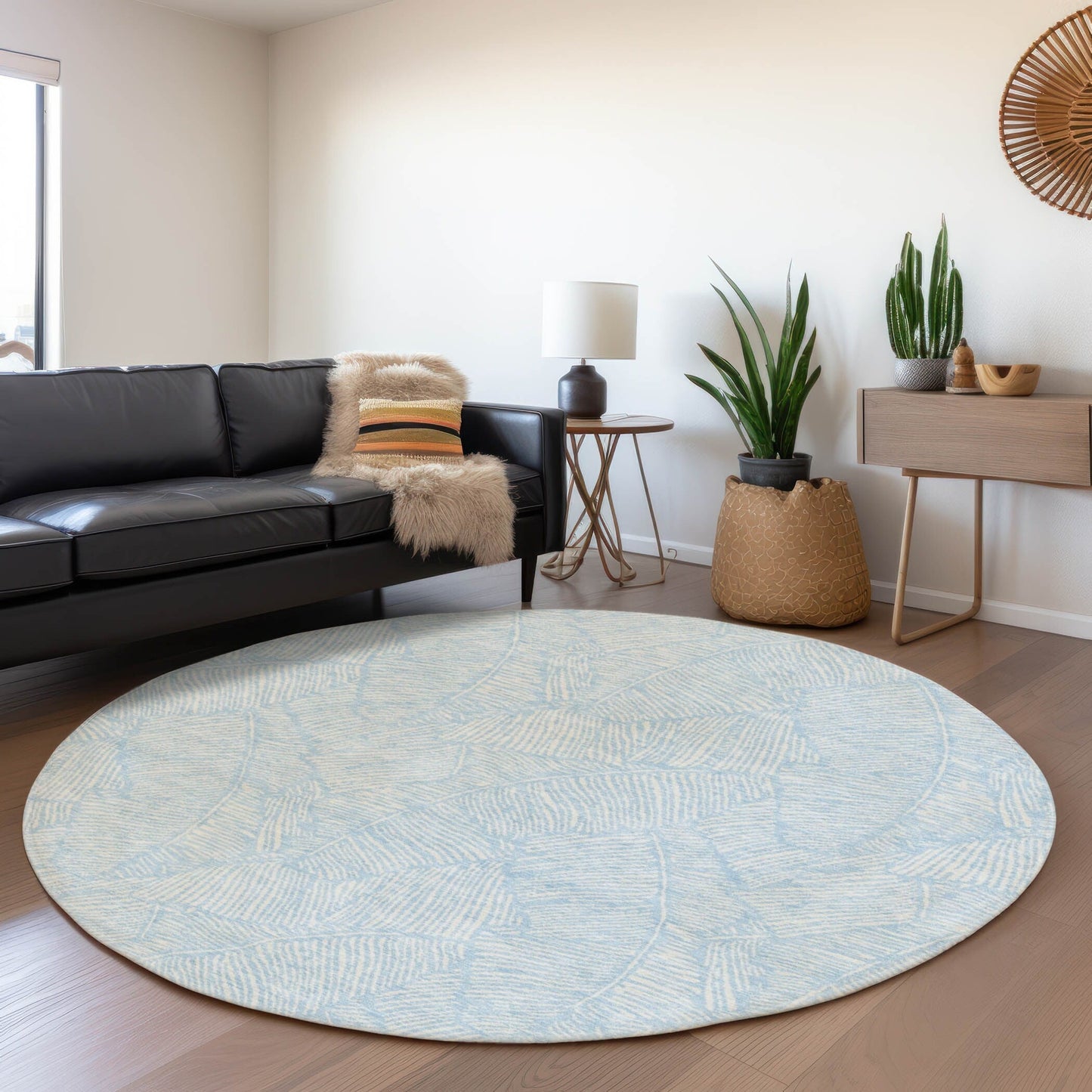 Tapis Chantille Tropical Palm lavable en machine pour intérieur/extérieur