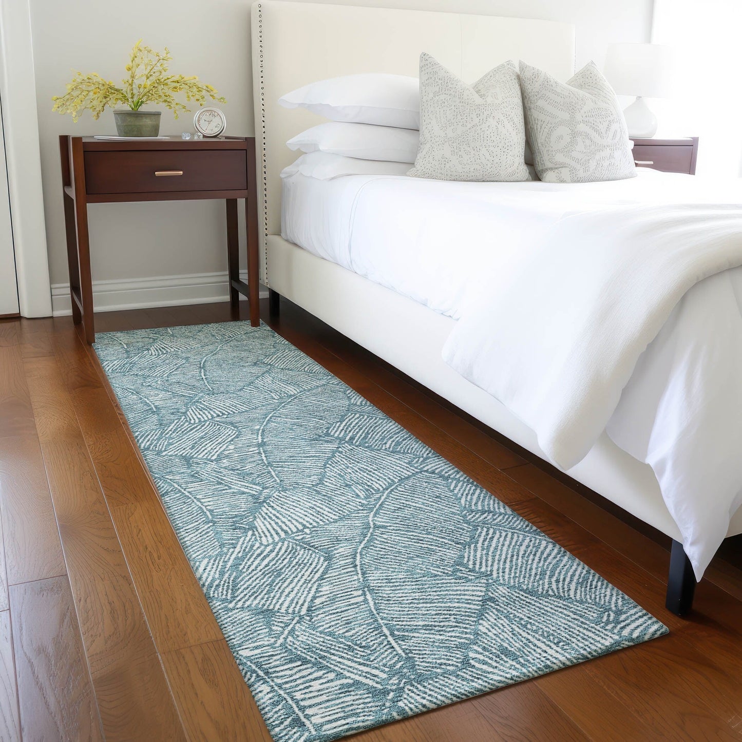Tapis Chantille Tropical Palm lavable en machine pour intérieur/extérieur