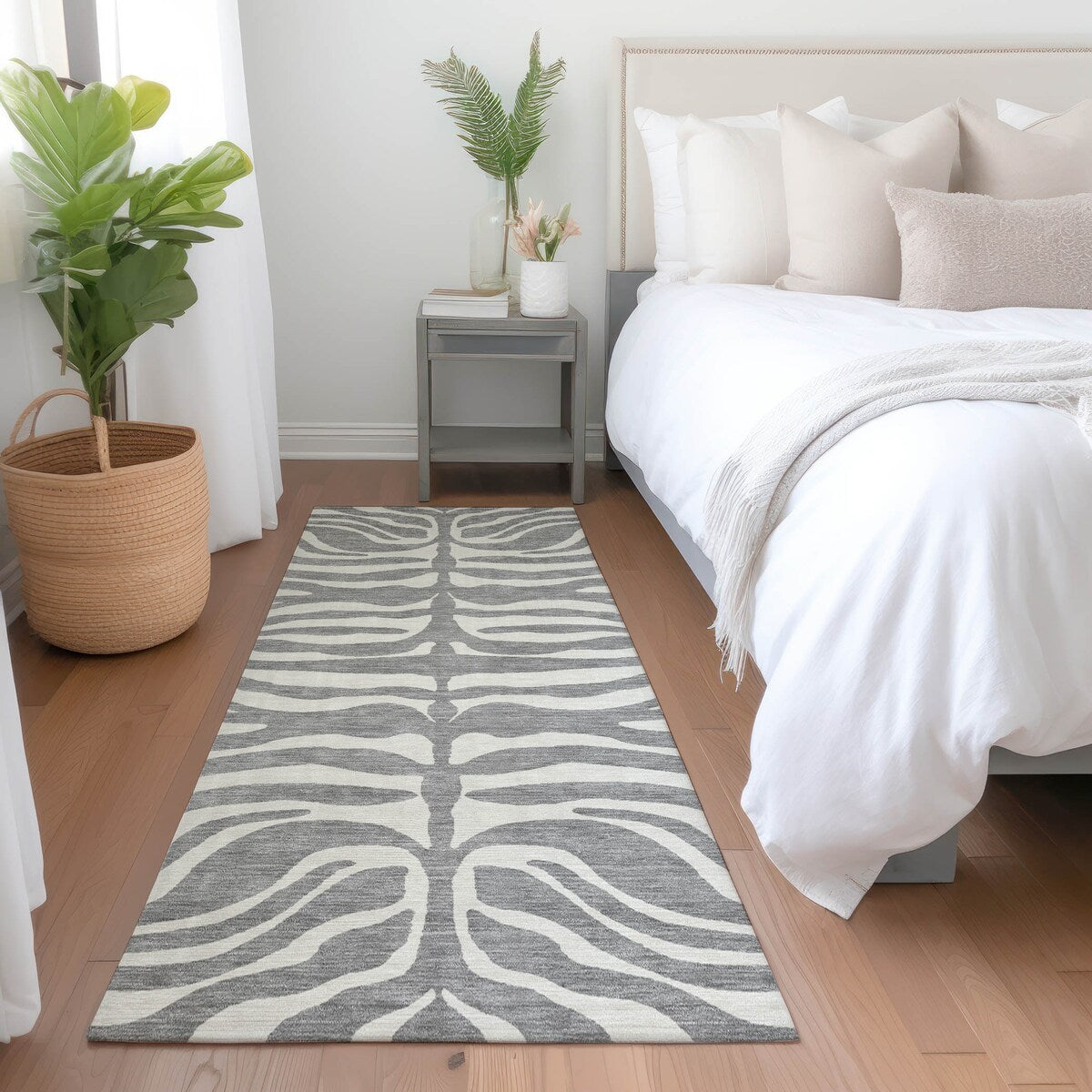 Tapis Chantille moderne à imprimé animal, lavable en machine, pour intérieur et extérieur