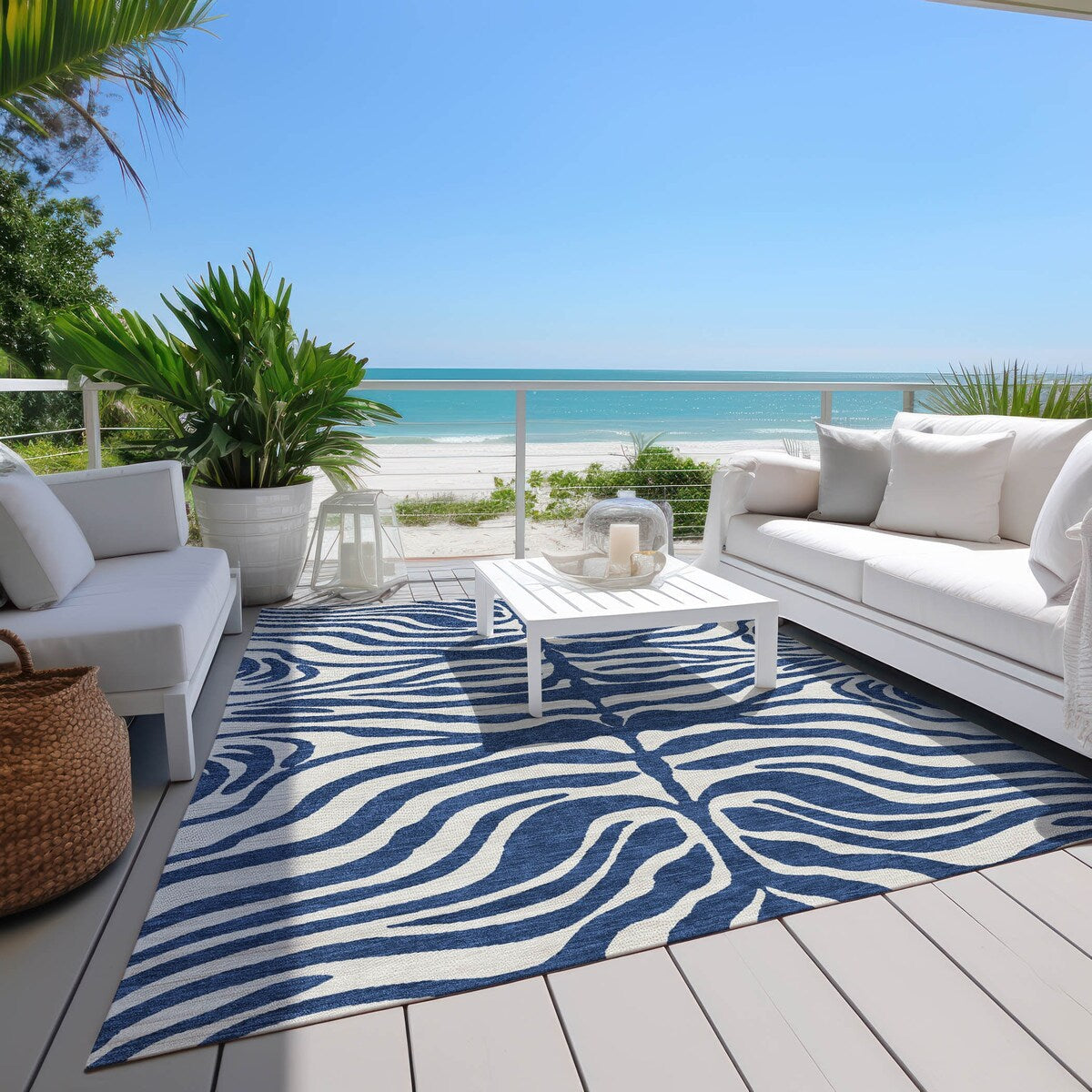Tapis Chantille moderne à imprimé animal, lavable en machine, pour intérieur et extérieur