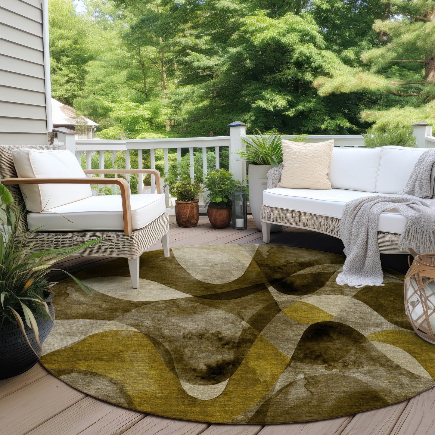 Tapis Chantille moderne lavable en machine pour intérieur/extérieur