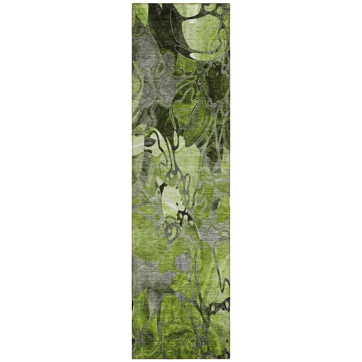 Tapis Chantille floral moderne lavable en machine pour intérieur/extérieur