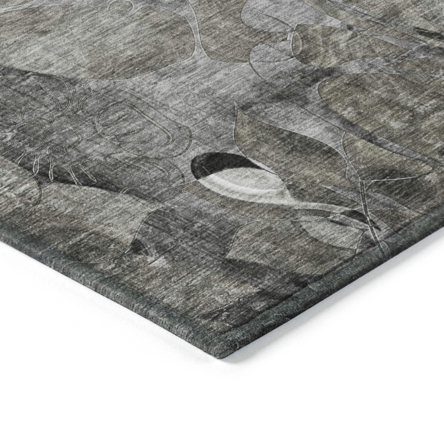 Tapis Chantille floral moderne lavable en machine pour intérieur/extérieur