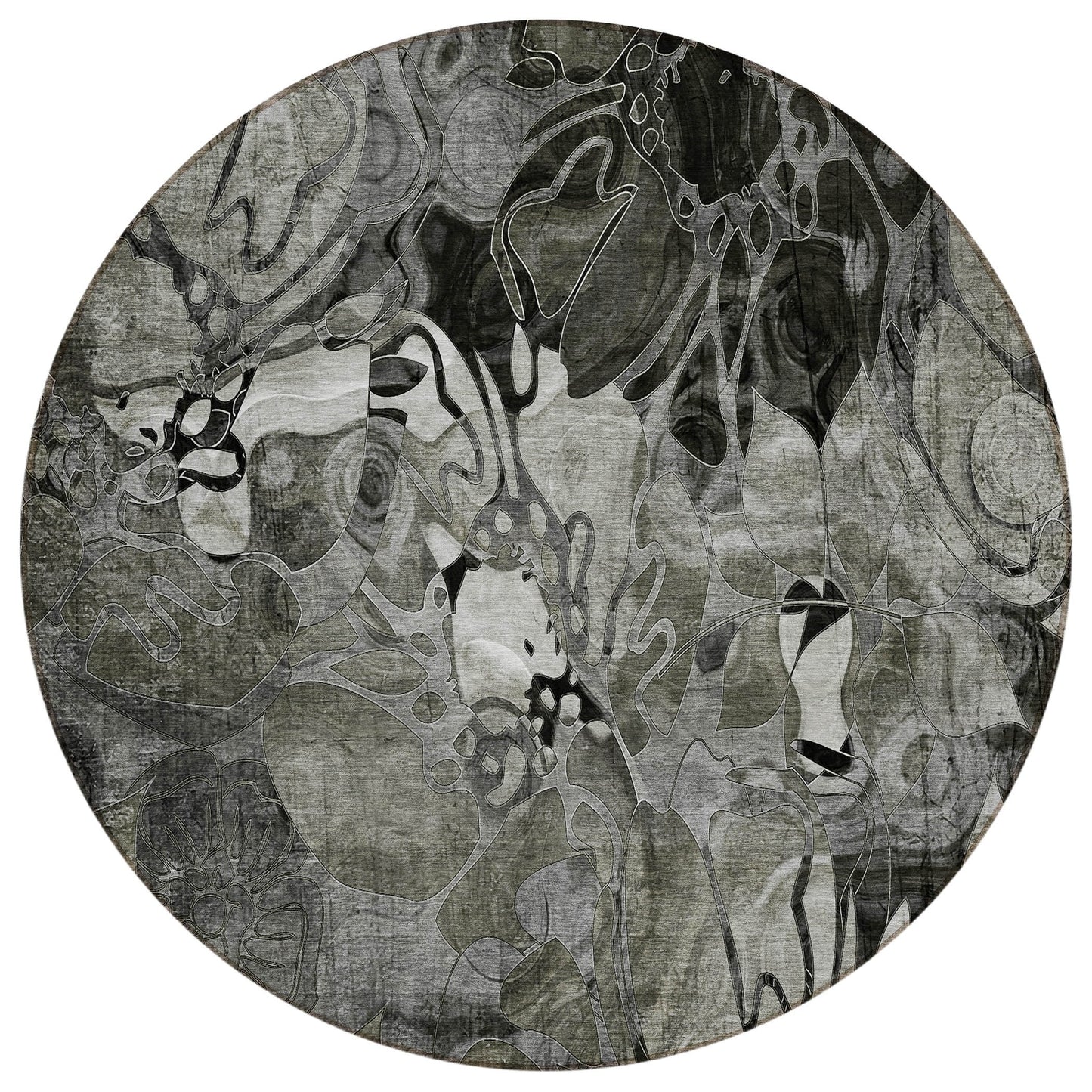 Tapis Chantille floral moderne lavable en machine pour intérieur/extérieur