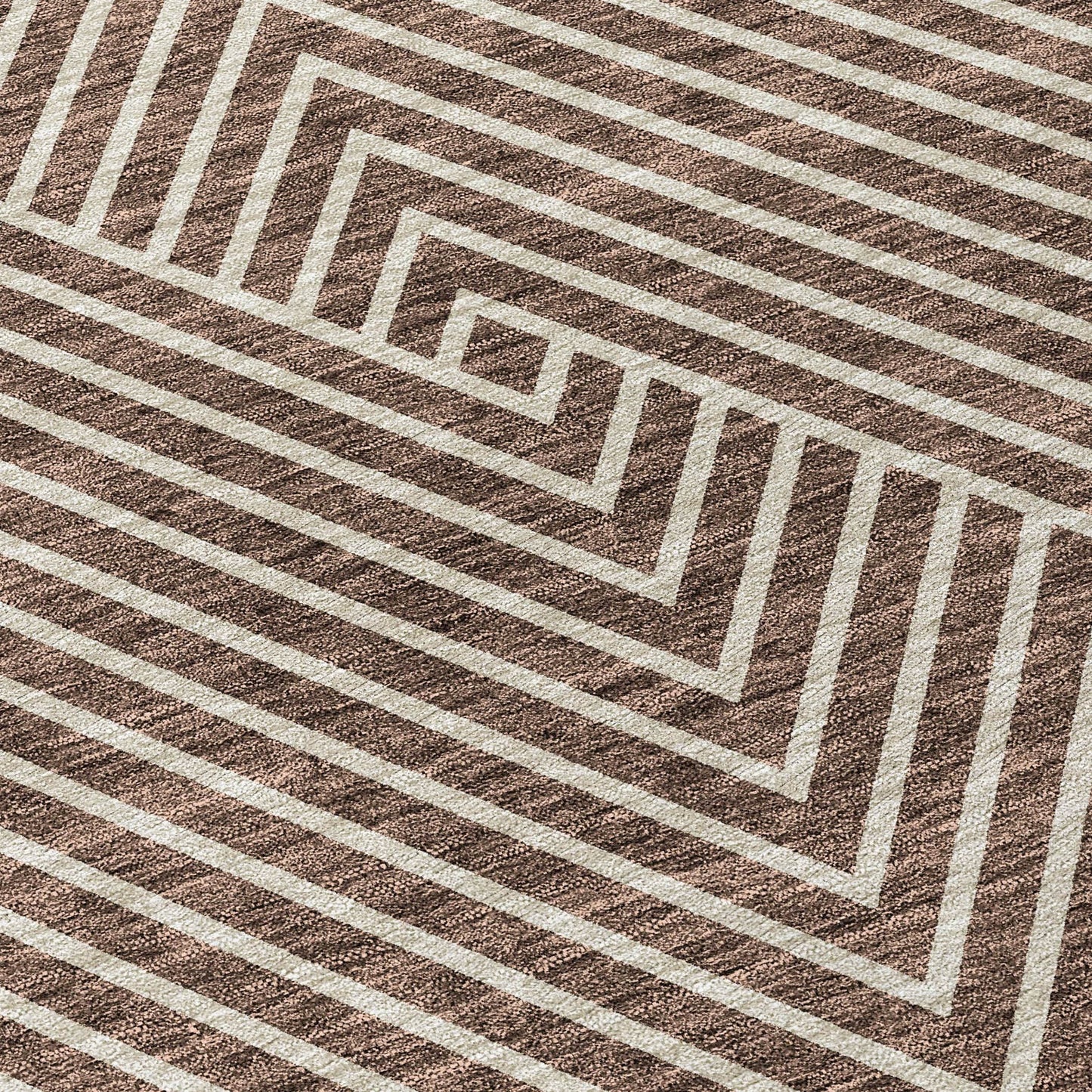 Tapis moderne Geo Chantille lavable en machine pour intérieur/extérieur