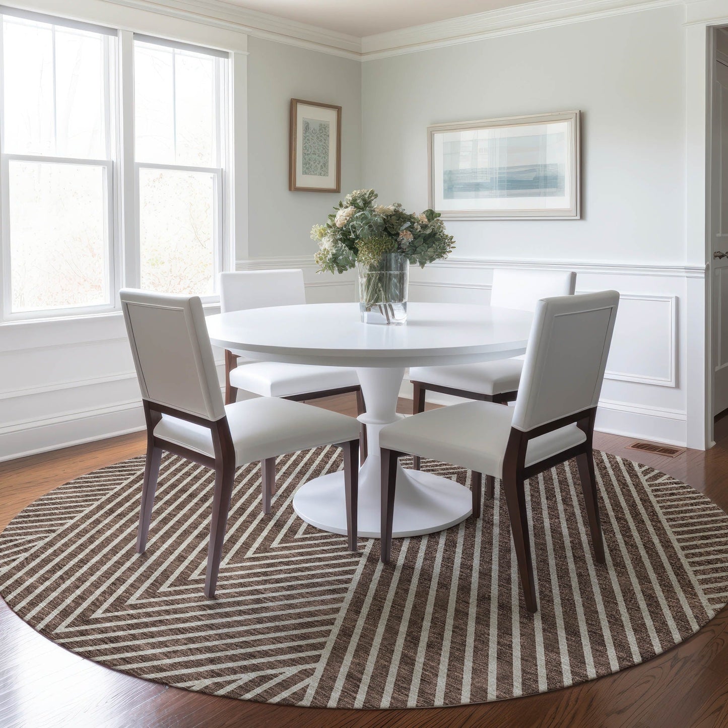 Tapis moderne Geo Chantille lavable en machine pour intérieur/extérieur